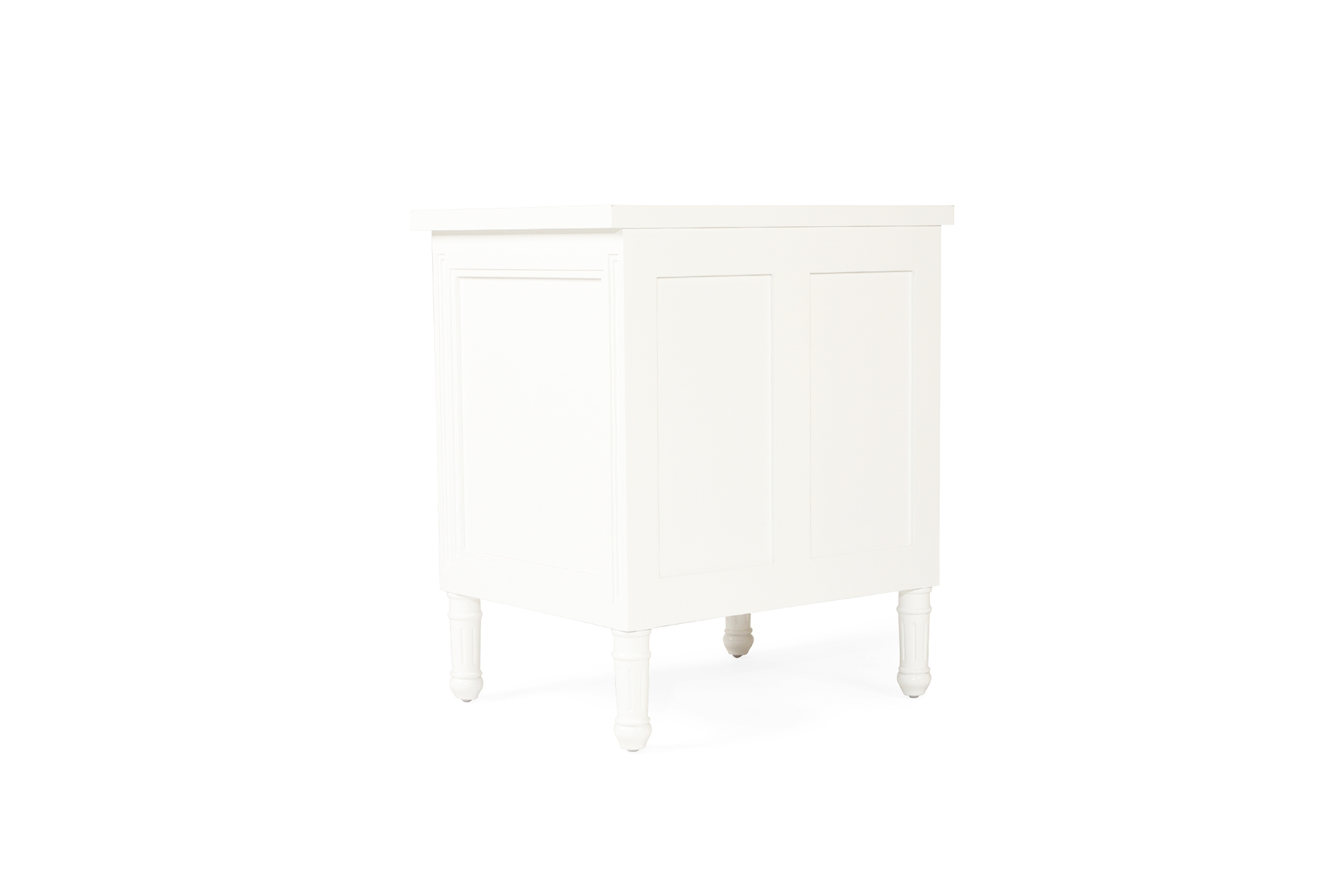 Hamilton Bedside Table - 3 Drawer - White - Image 7