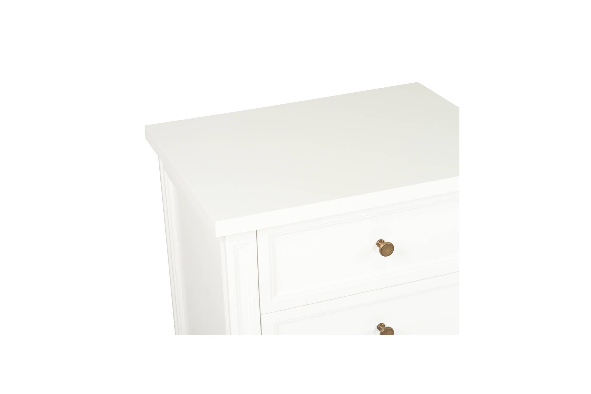 Hamilton Bedside Table - 3 Drawer - White - Image 10