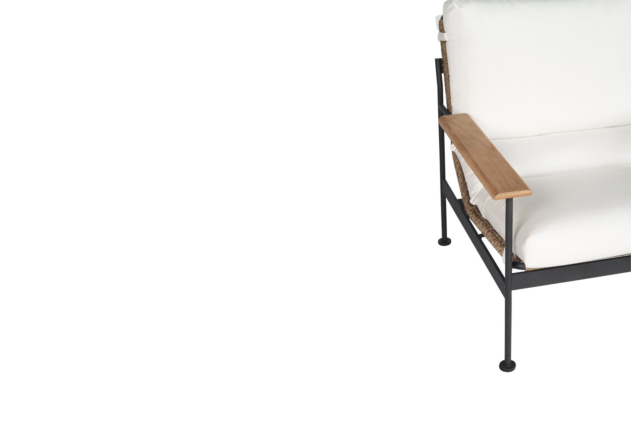 Bryce Outdoor 1 Seater Sofa - Asteroid Black - Image 8