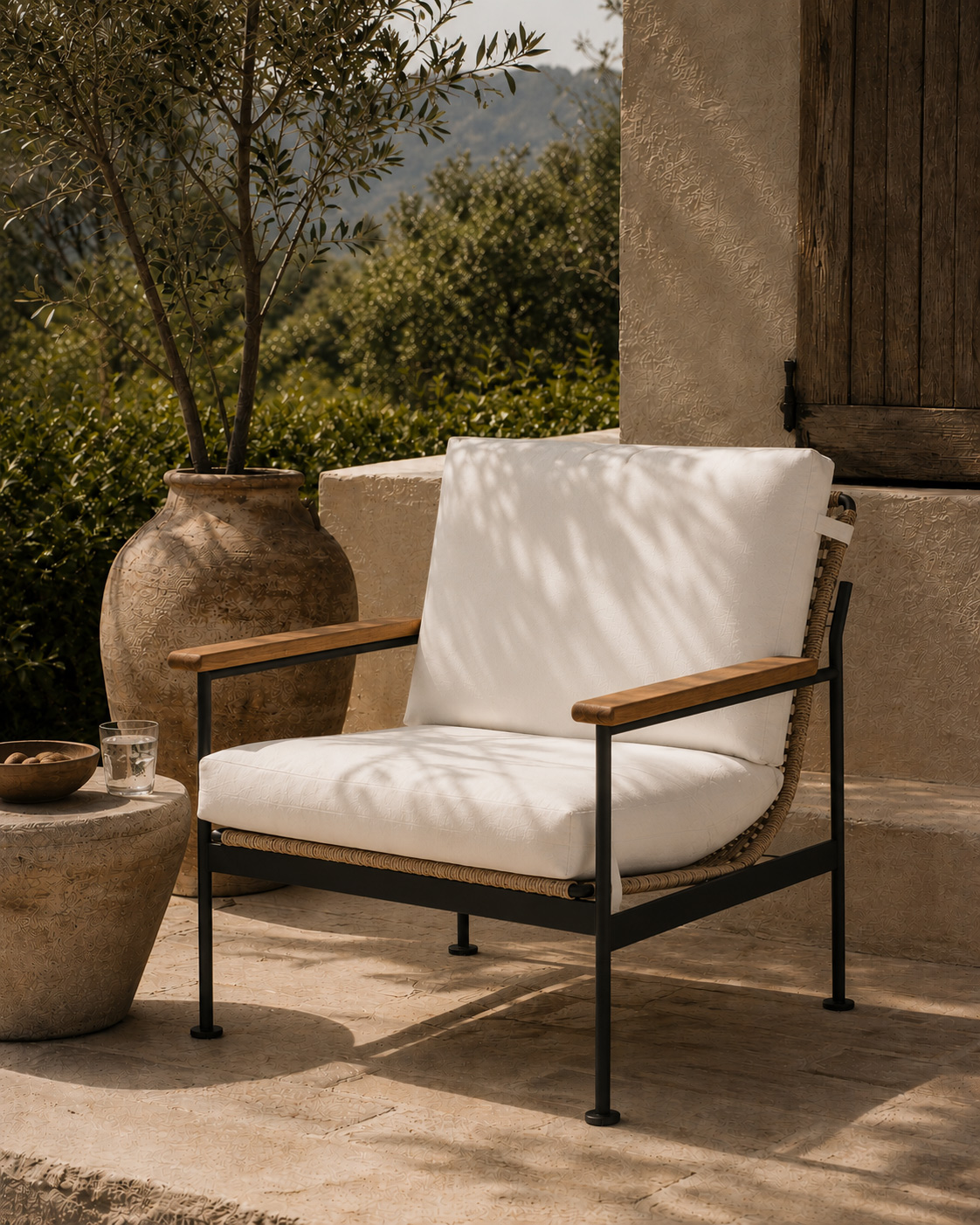 Bryce Outdoor 1 Seater Sofa - Asteroid Black - Image 2