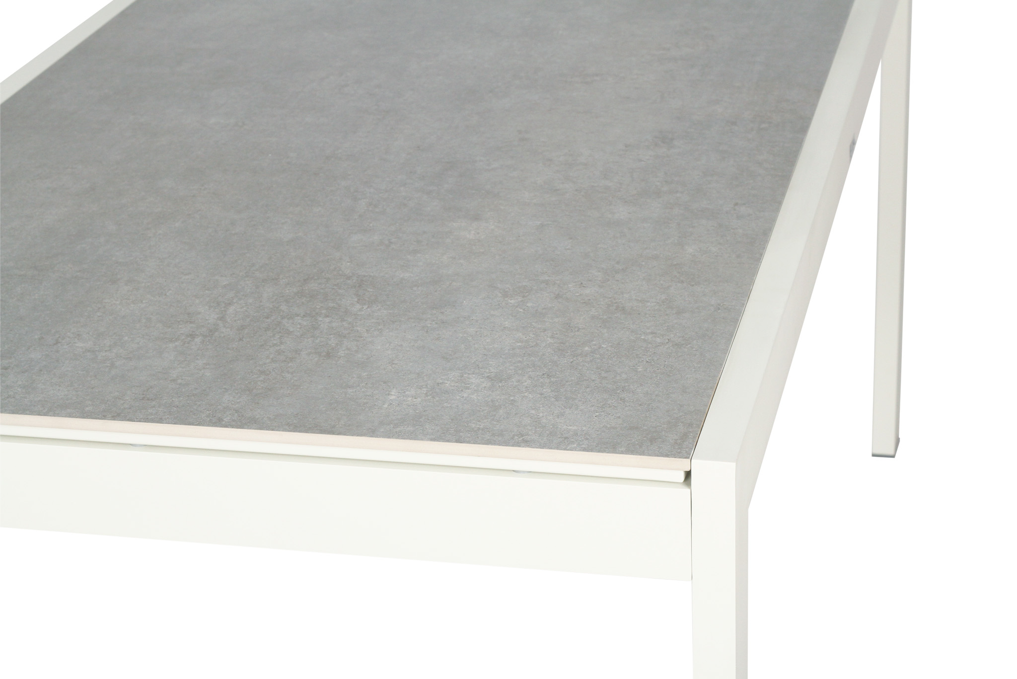 Roberto Outdoor Dining Table 160cm - Pearl White - Image 6