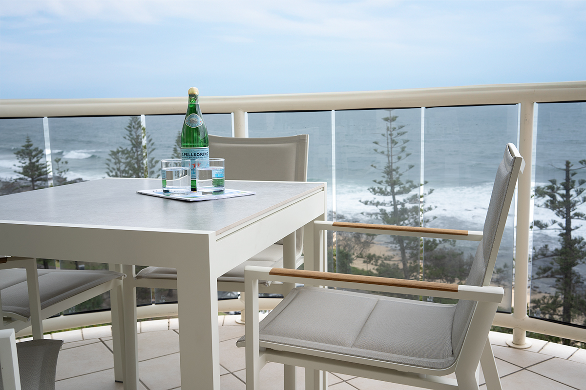 Roberto Outdoor Dining Table 80cm - Pearl White - Image 11