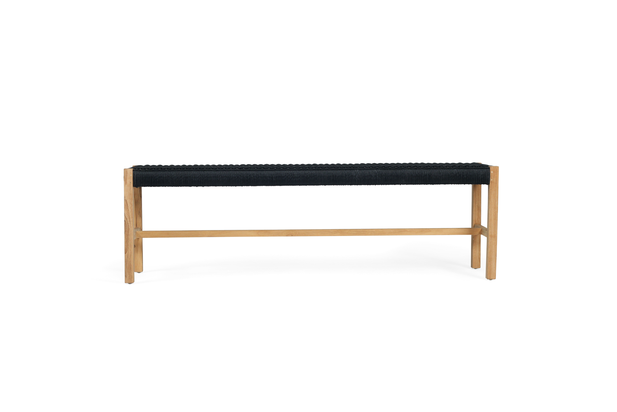 Sabai Woven Bench Seat - Black - Close Weave