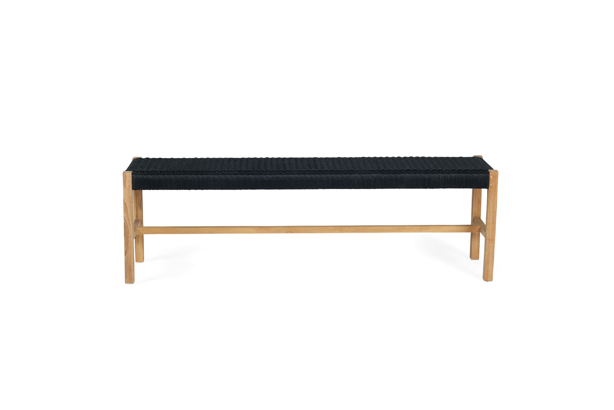 Sabai Woven Bench Seat - Black - Close Weave - Image 4