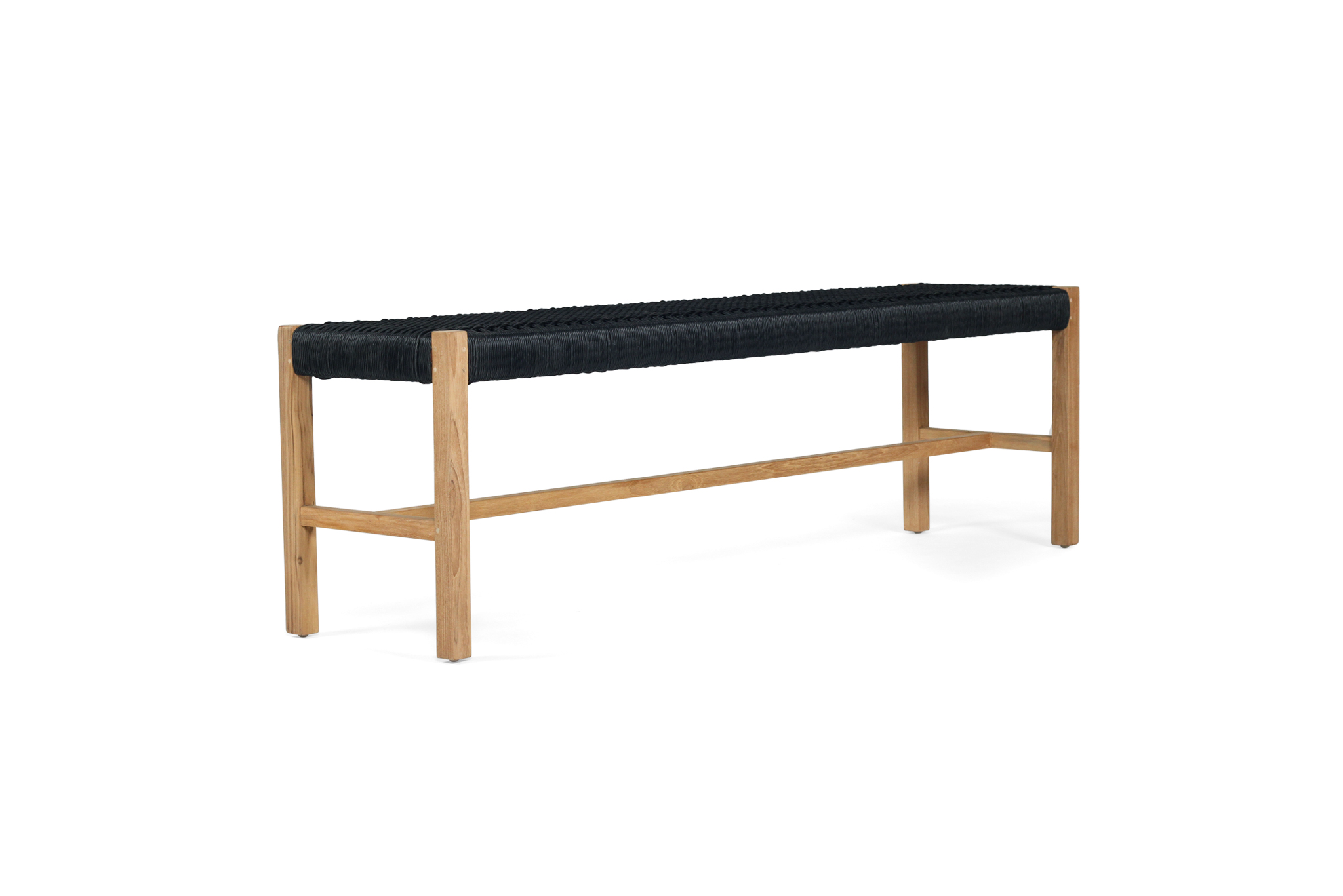 Sabai Woven Bench Seat - Black - Close Weave - Image 3