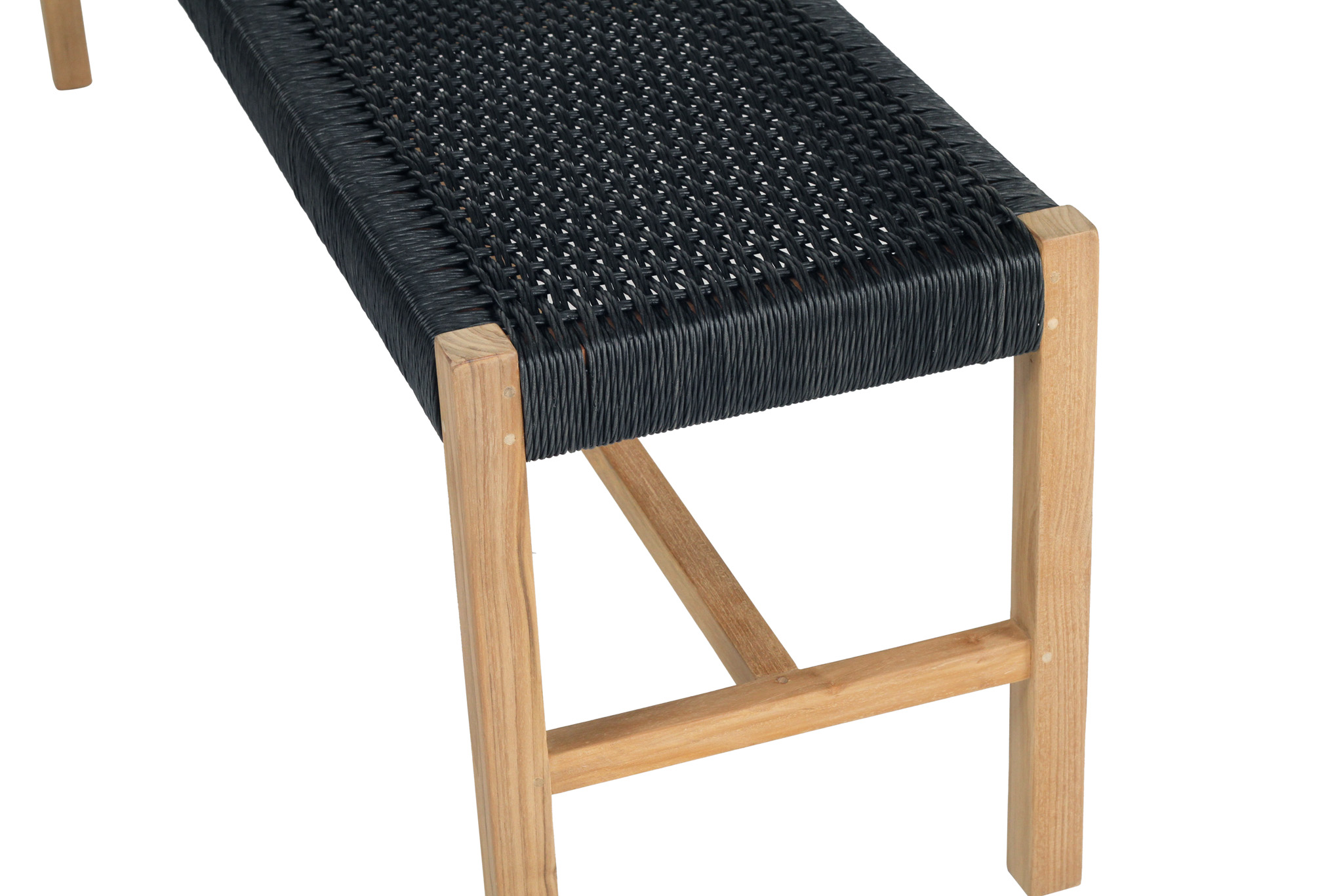 Sabai Woven Bench Seat - Black - Close Weave - Image 6