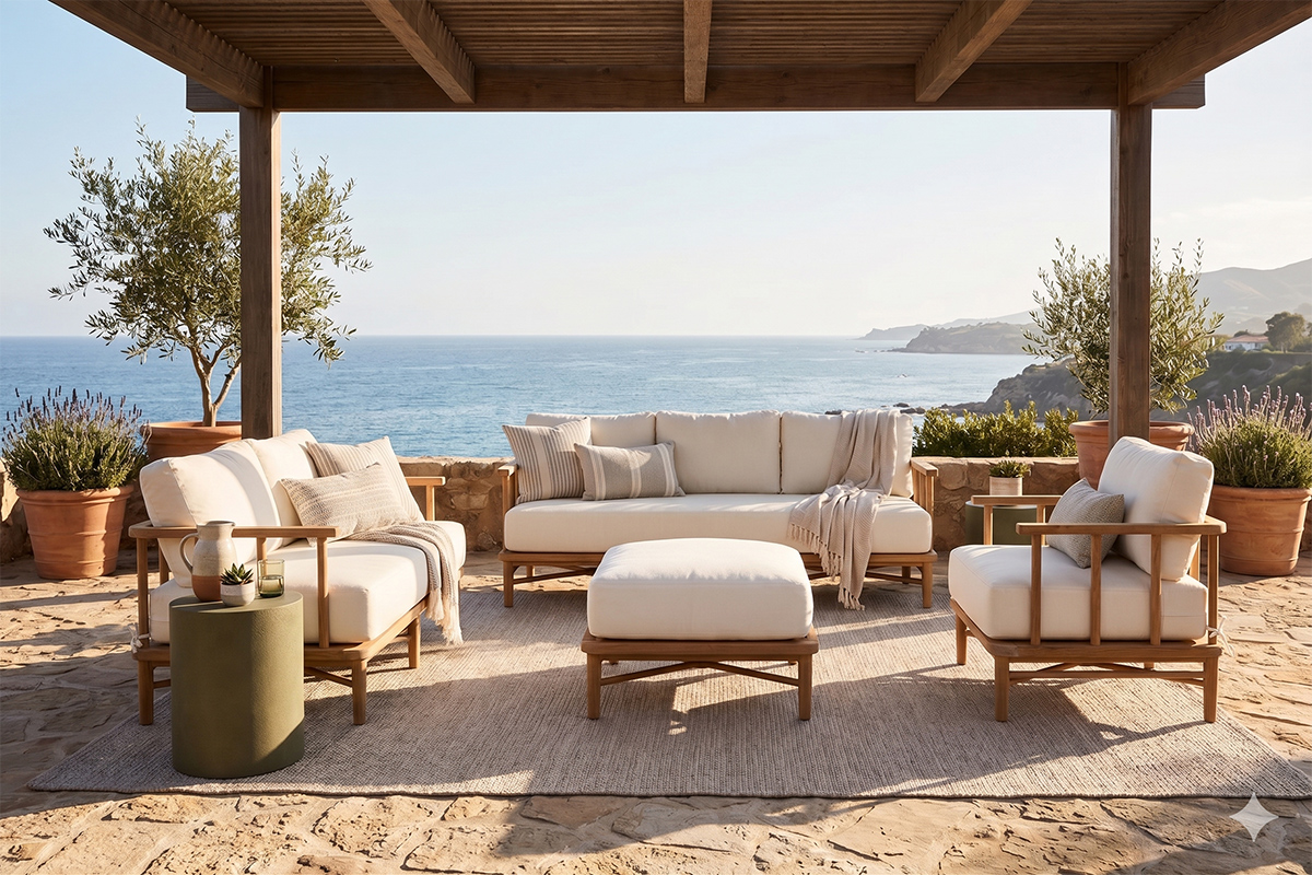 Ocea Outdoor Ottoman - Image 2