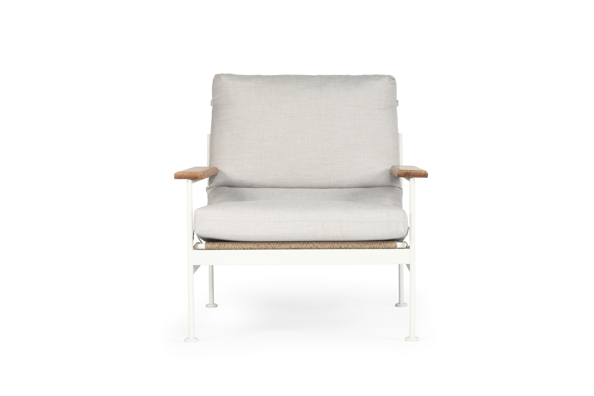 Bryce Outdoor 1 Seater Sofa - Pearl White - Image 3