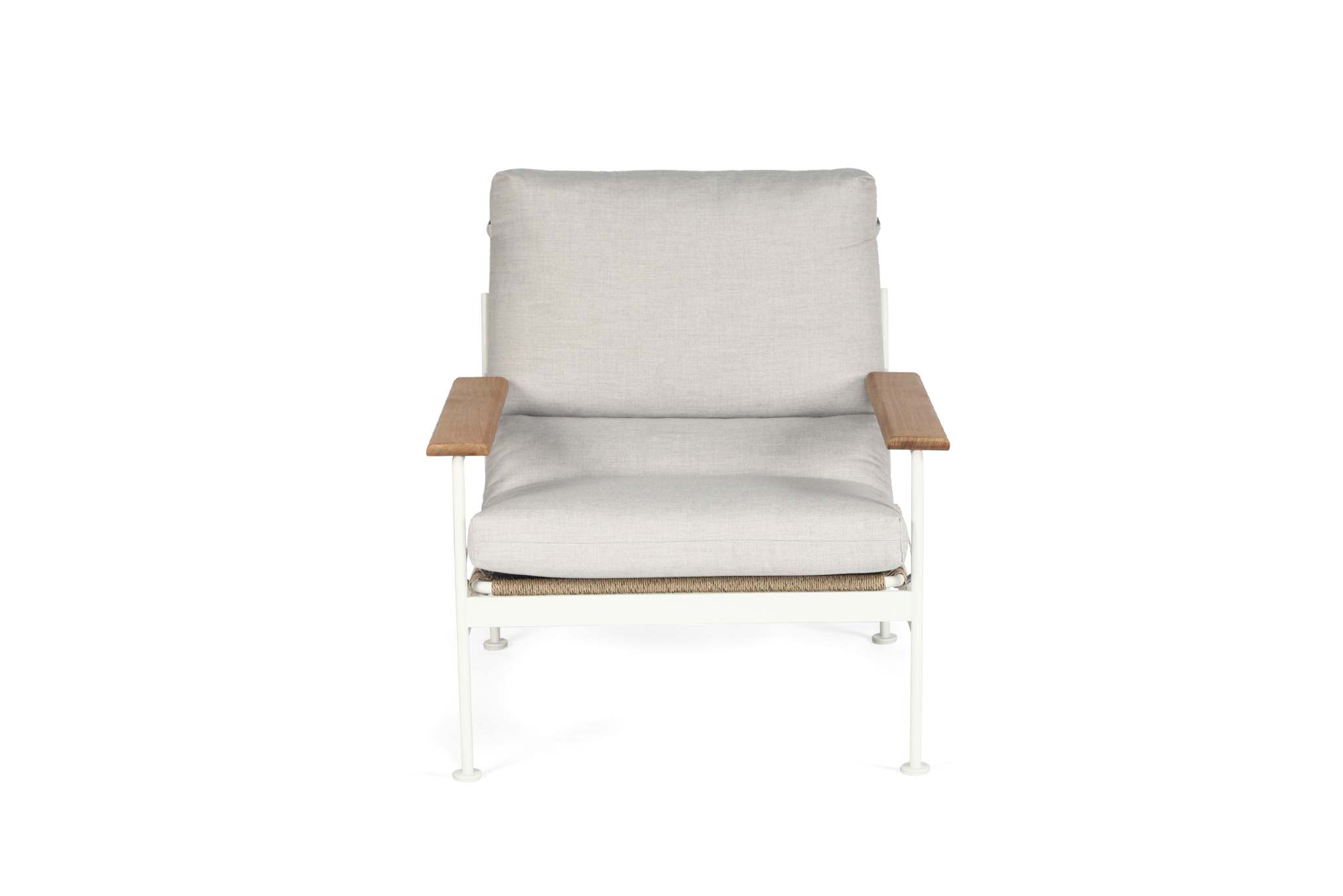 Bryce Outdoor 1 Seater Sofa - Pearl White - Image 4