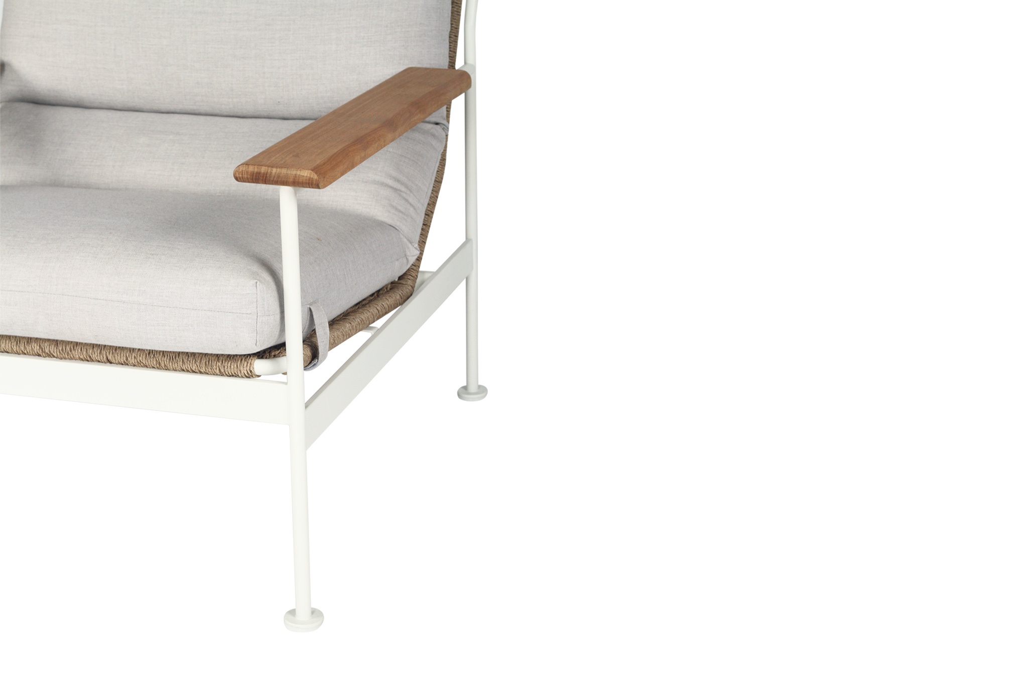Bryce Outdoor 1 Seater Sofa - Pearl White - Image 8