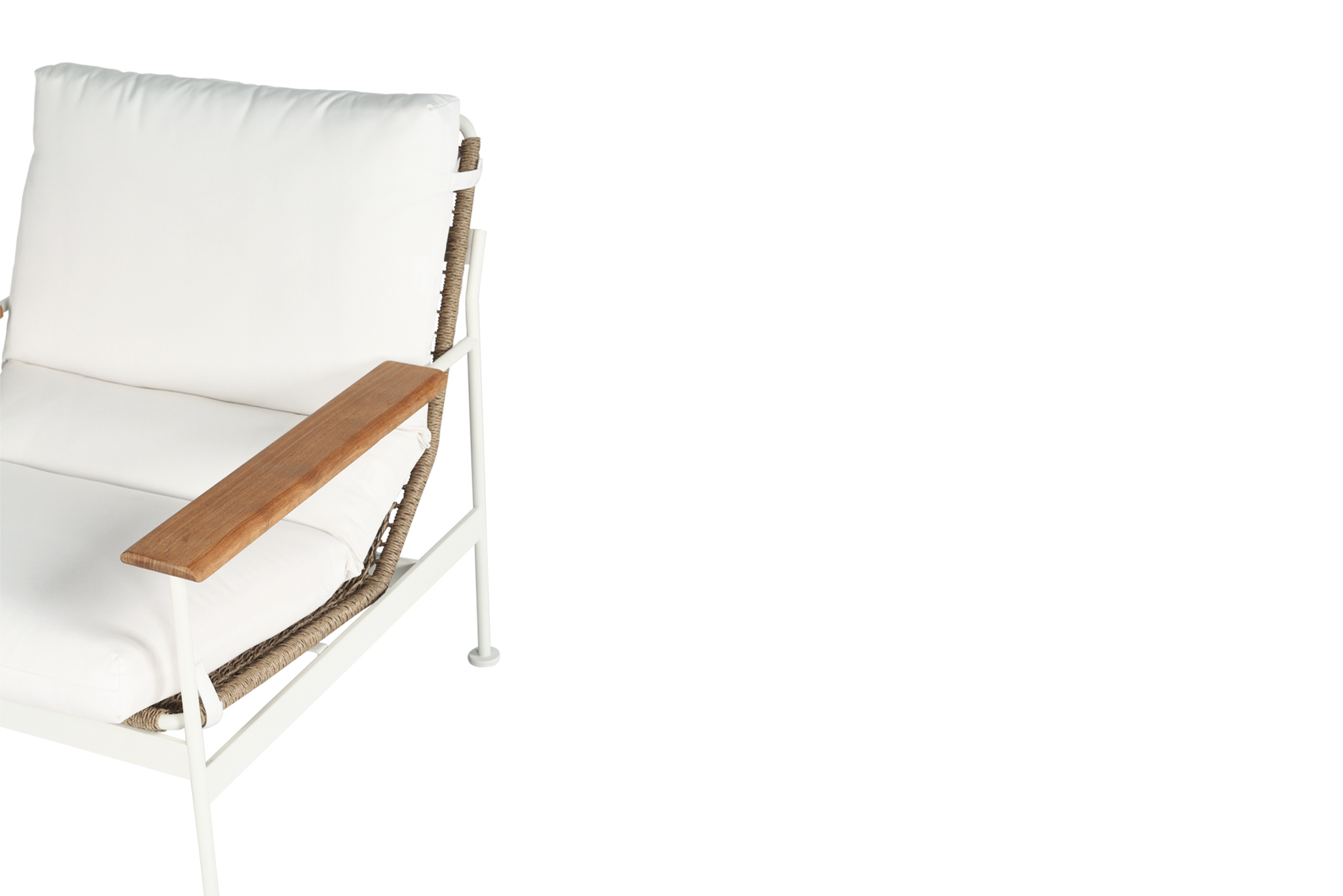 Bryce Outdoor 1 Seater Sofa - Pearl White - Image 19