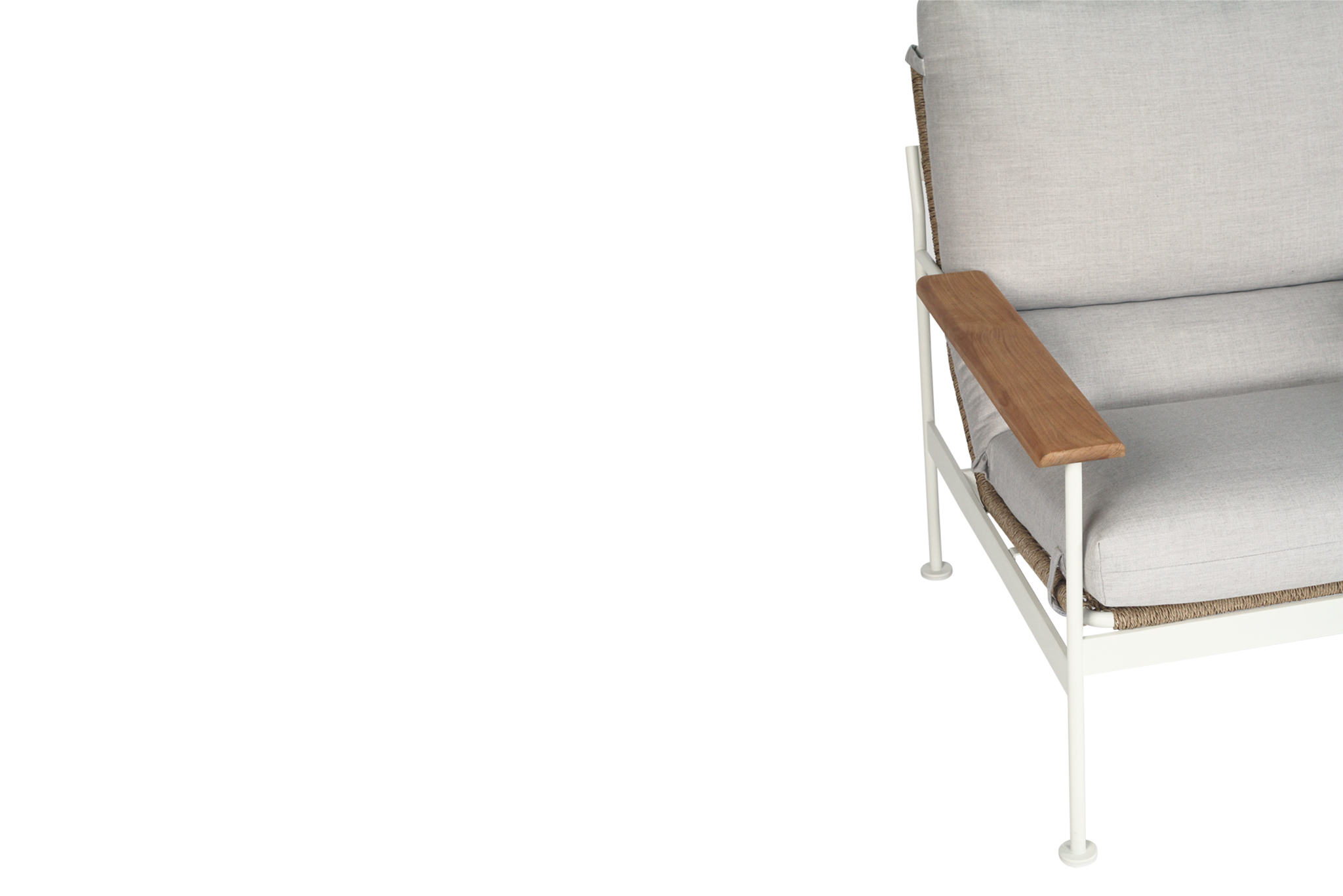 Bryce Outdoor 1 Seater Sofa - Pearl White - Image 10
