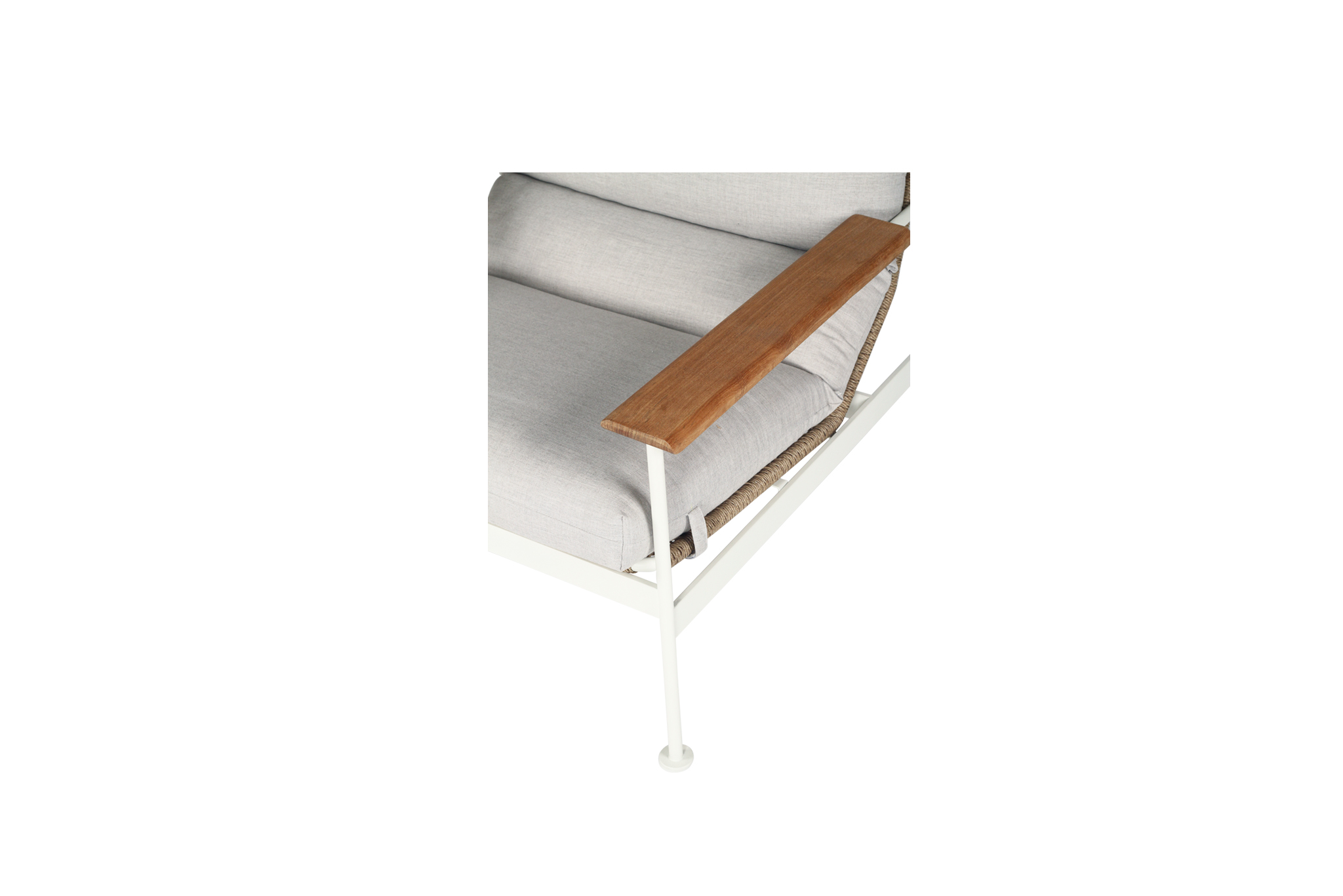 Bryce Outdoor 1 Seater Sofa - Pearl White - Image 11