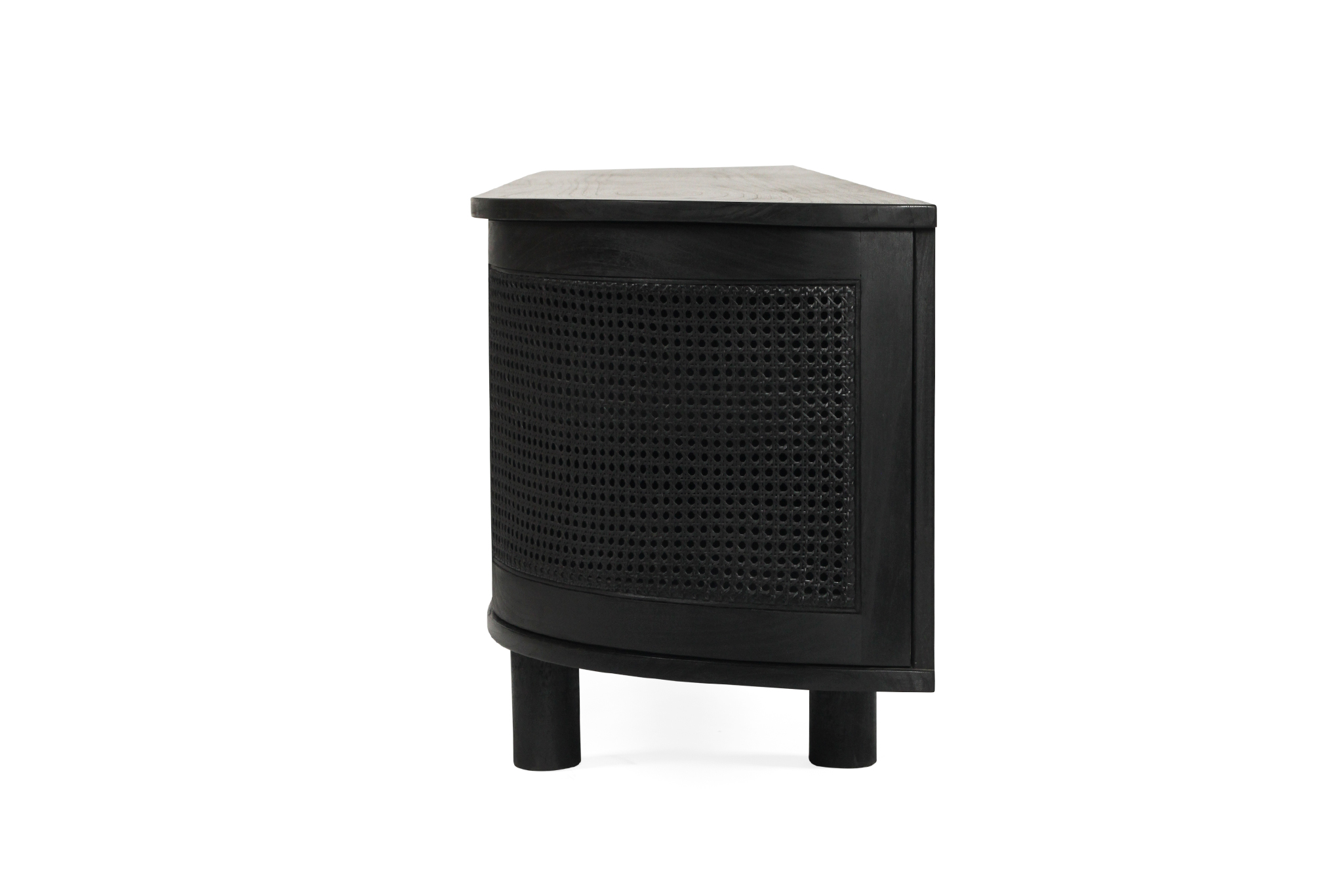 Iluka Entertainment Unit - Six Door - Black - Round End - Image 6