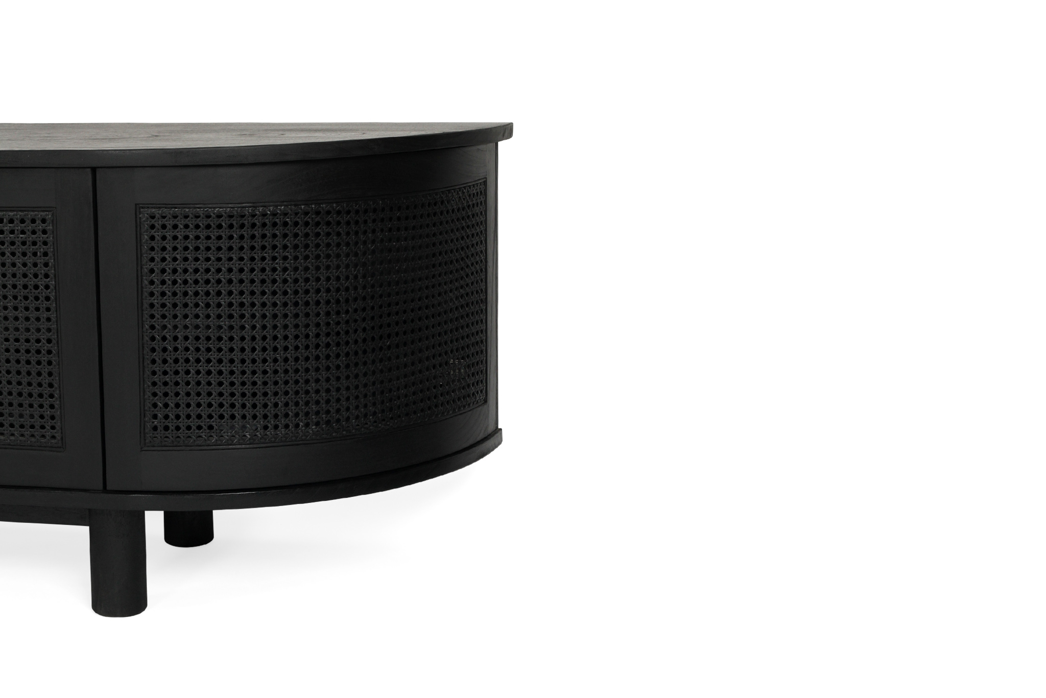 Iluka Entertainment Unit - Six Door - Black - Round End - Image 7