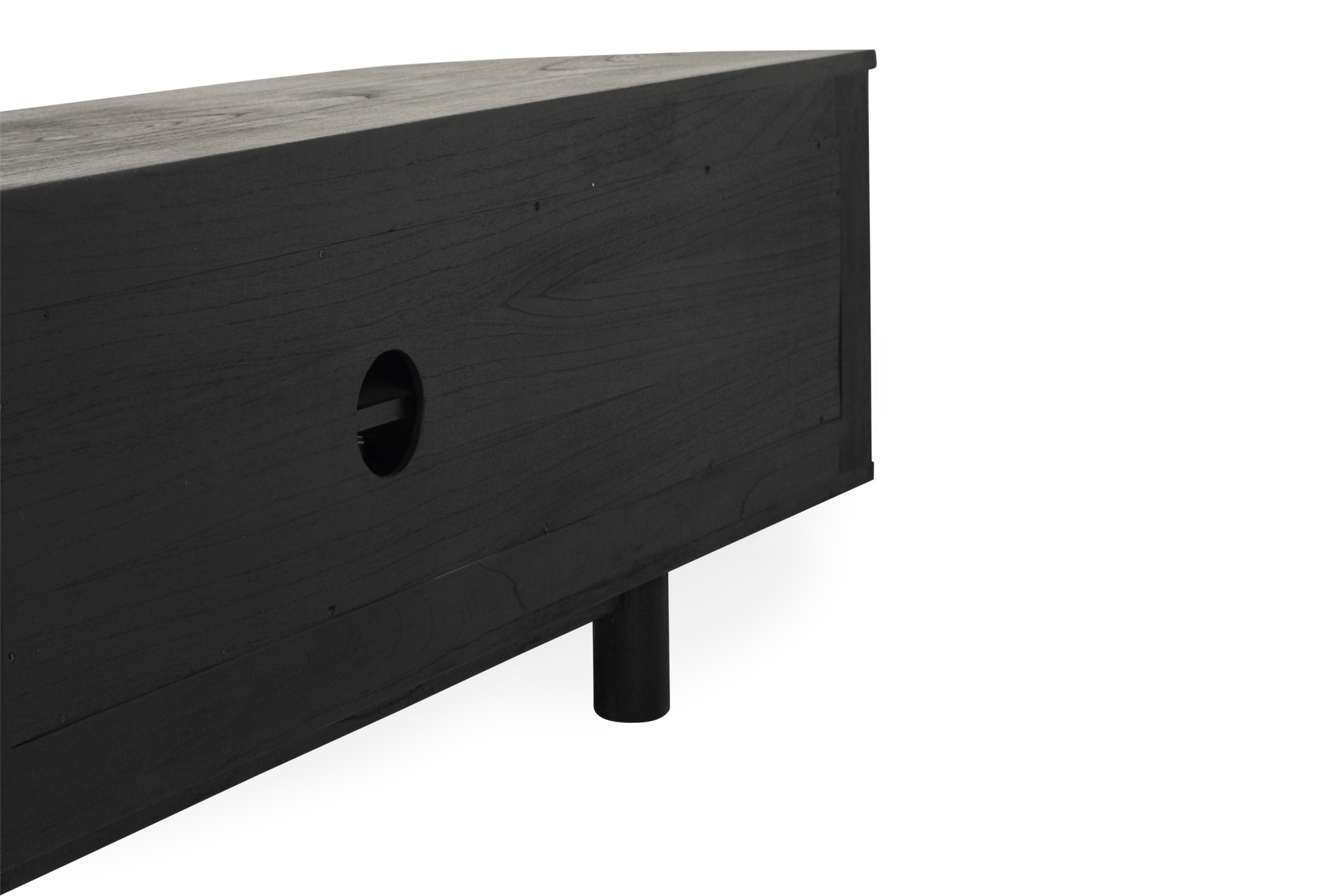 Iluka Entertainment Unit - Six Door - Black - Round End - Image 10