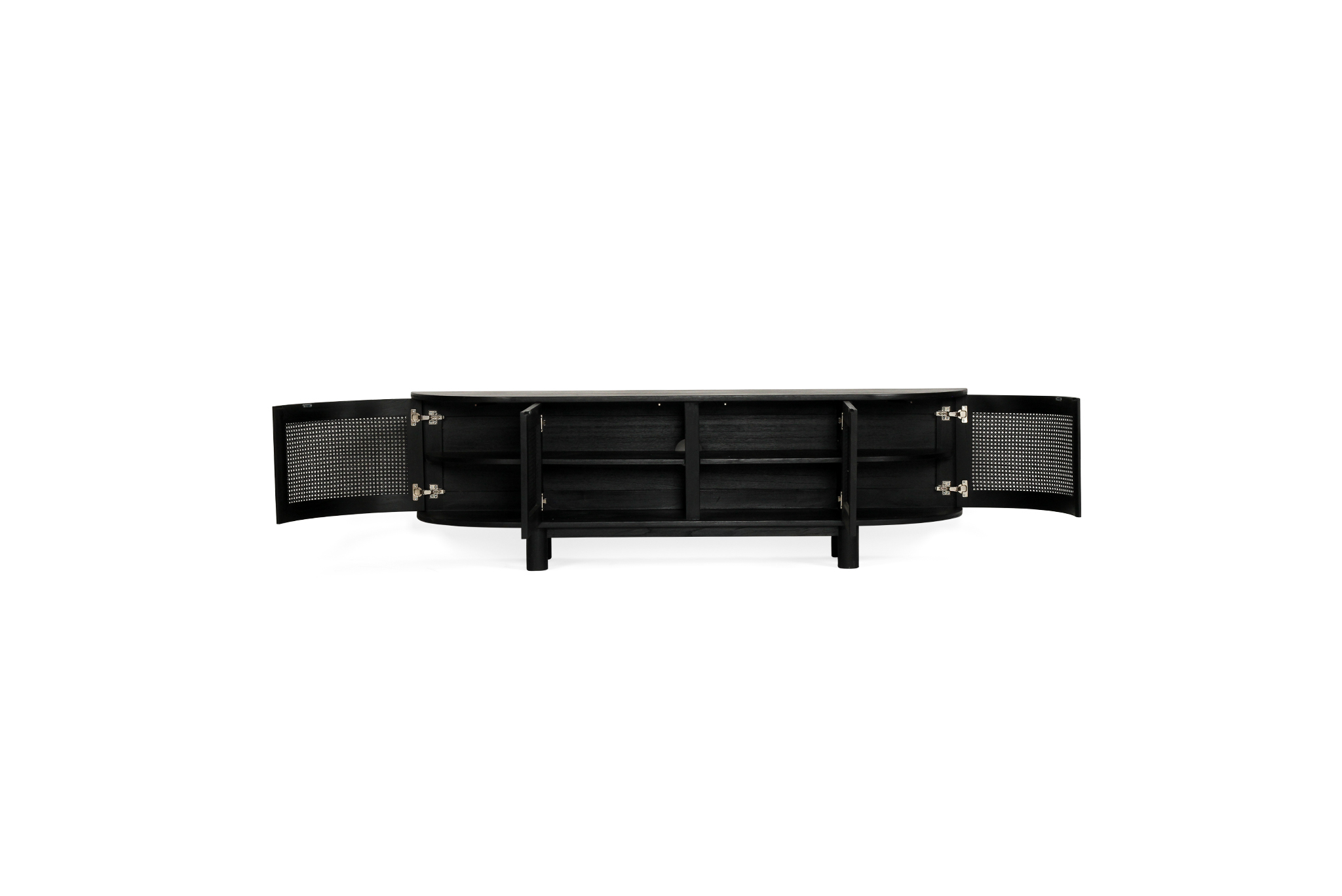 Iluka Entertainment Unit - Four Door - Black - Round End - Image 3