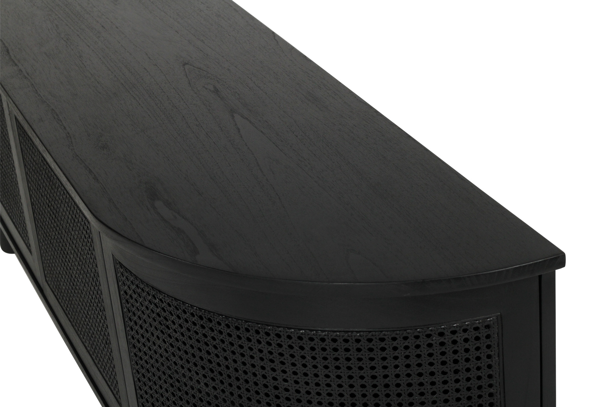 Iluka Entertainment Unit - Four Door - Black - Round End - Image 7