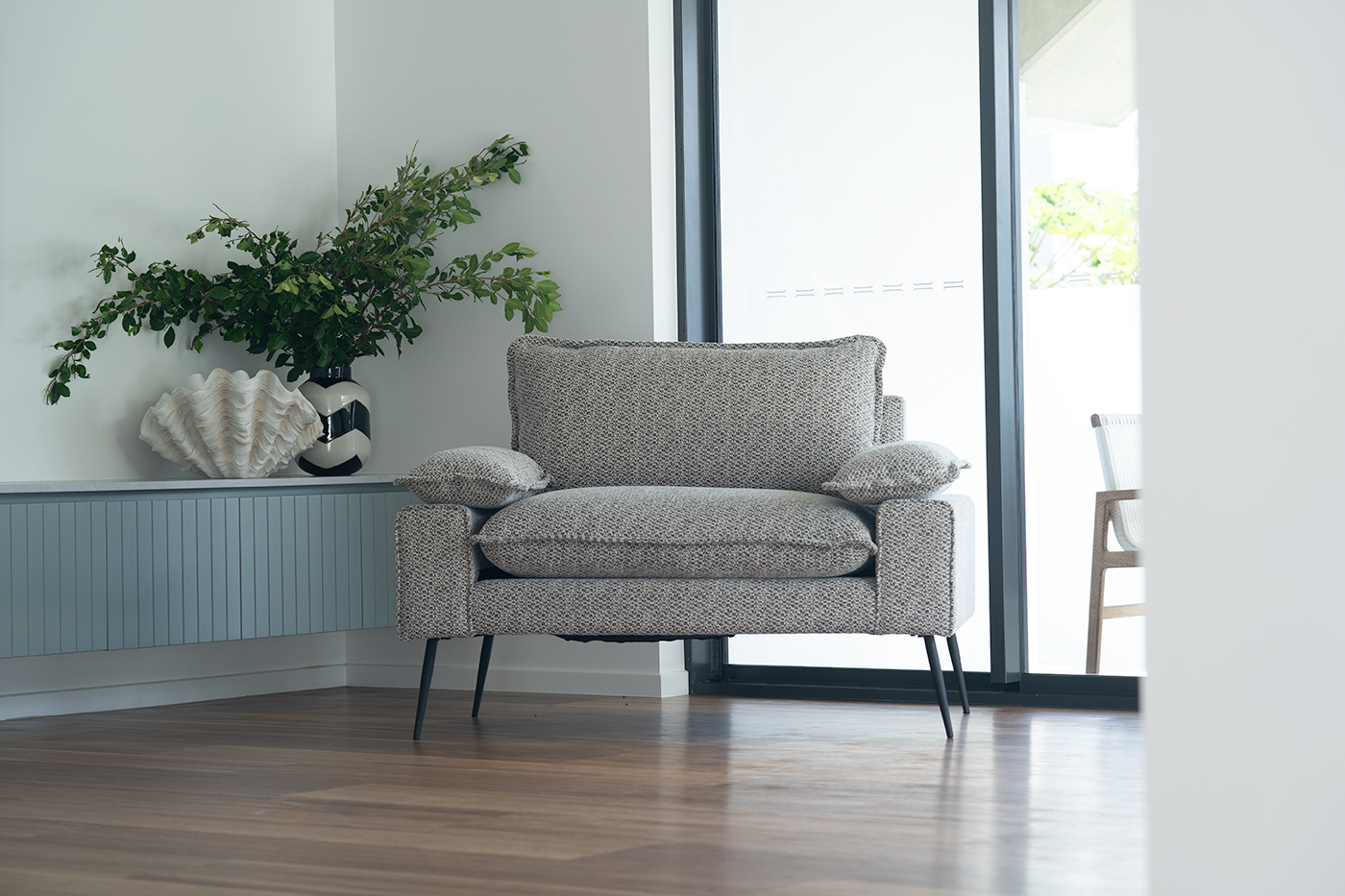 Marly 1 Seater Sofa - Mottled Taupe - Image 2
