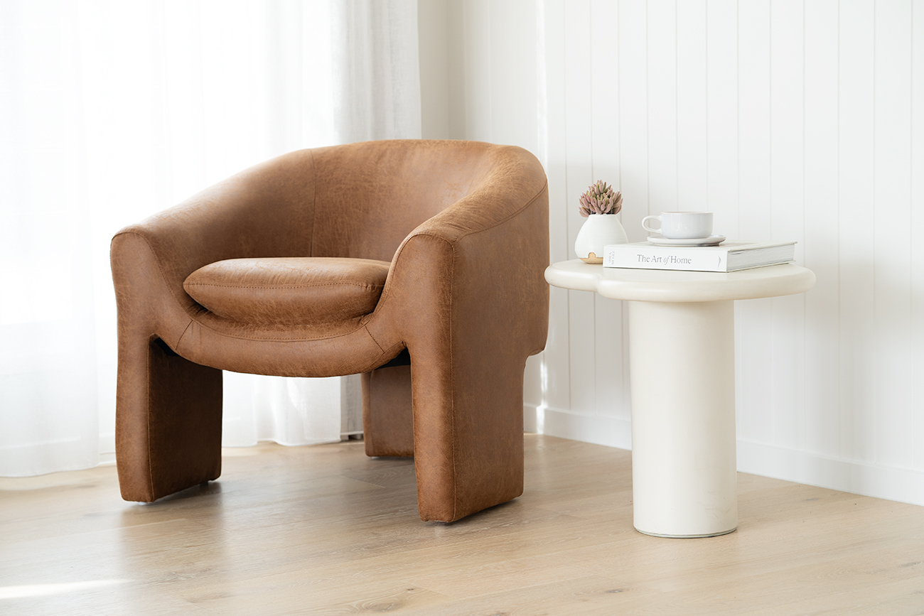 Freja Armchair - Cognac Leather - Image 2