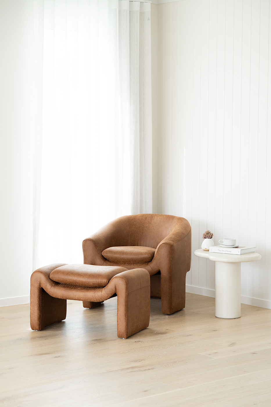 Freja Ottoman - Cognac Leather - Image 8