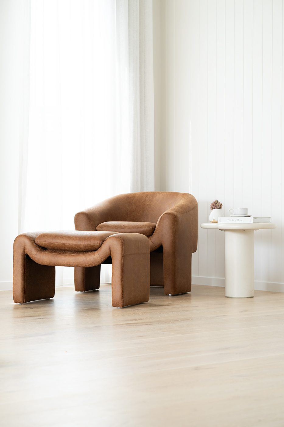 Freja Ottoman - Cognac Leather - Image 9