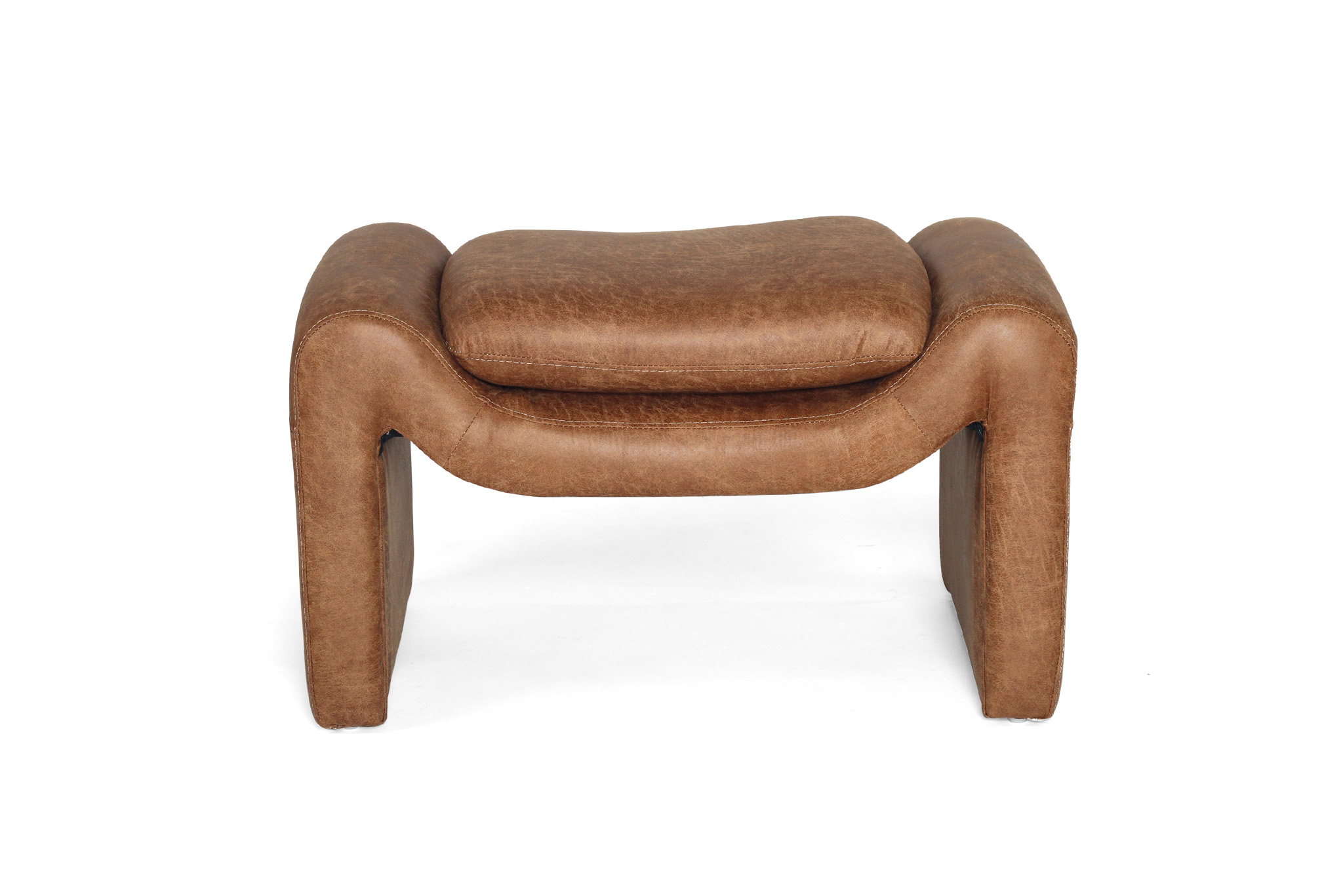Freja Ottoman - Cognac Leather - Image 4