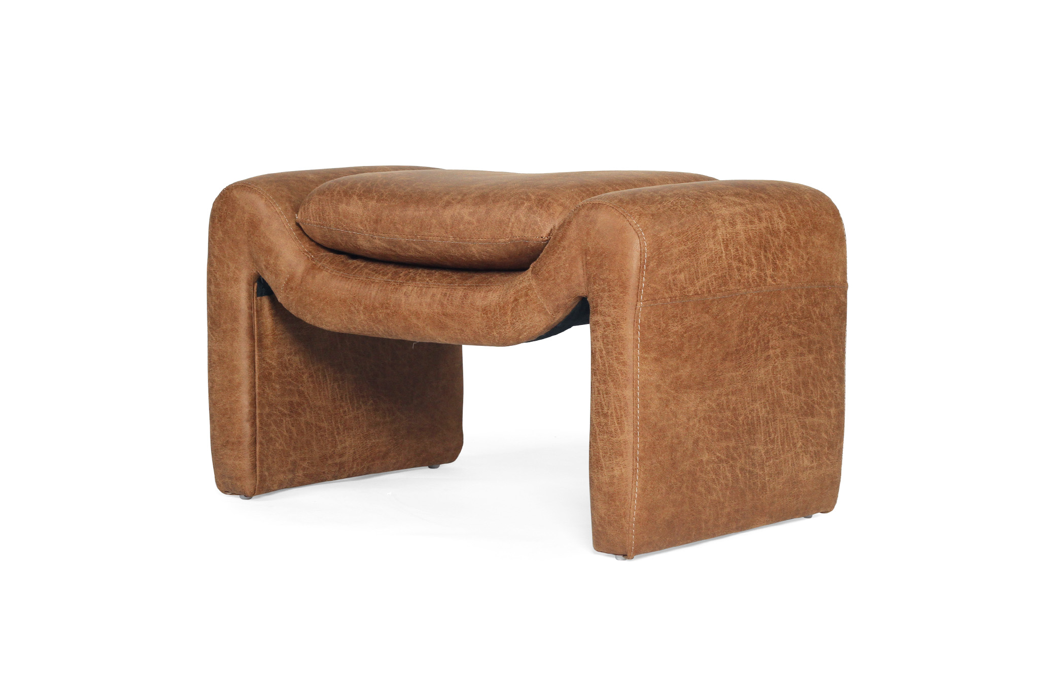 Freja Ottoman - Cognac Leather - Image 5