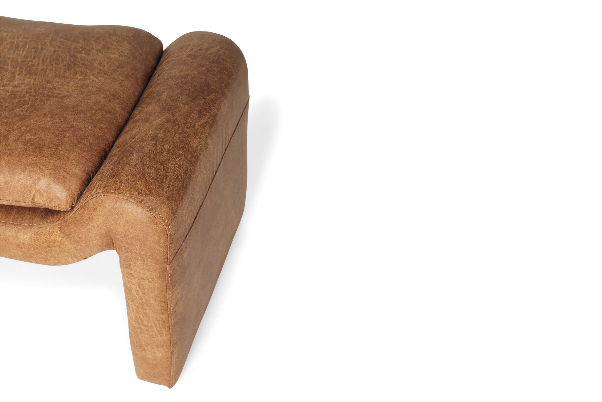 Freja Ottoman - Cognac Leather - Image 7