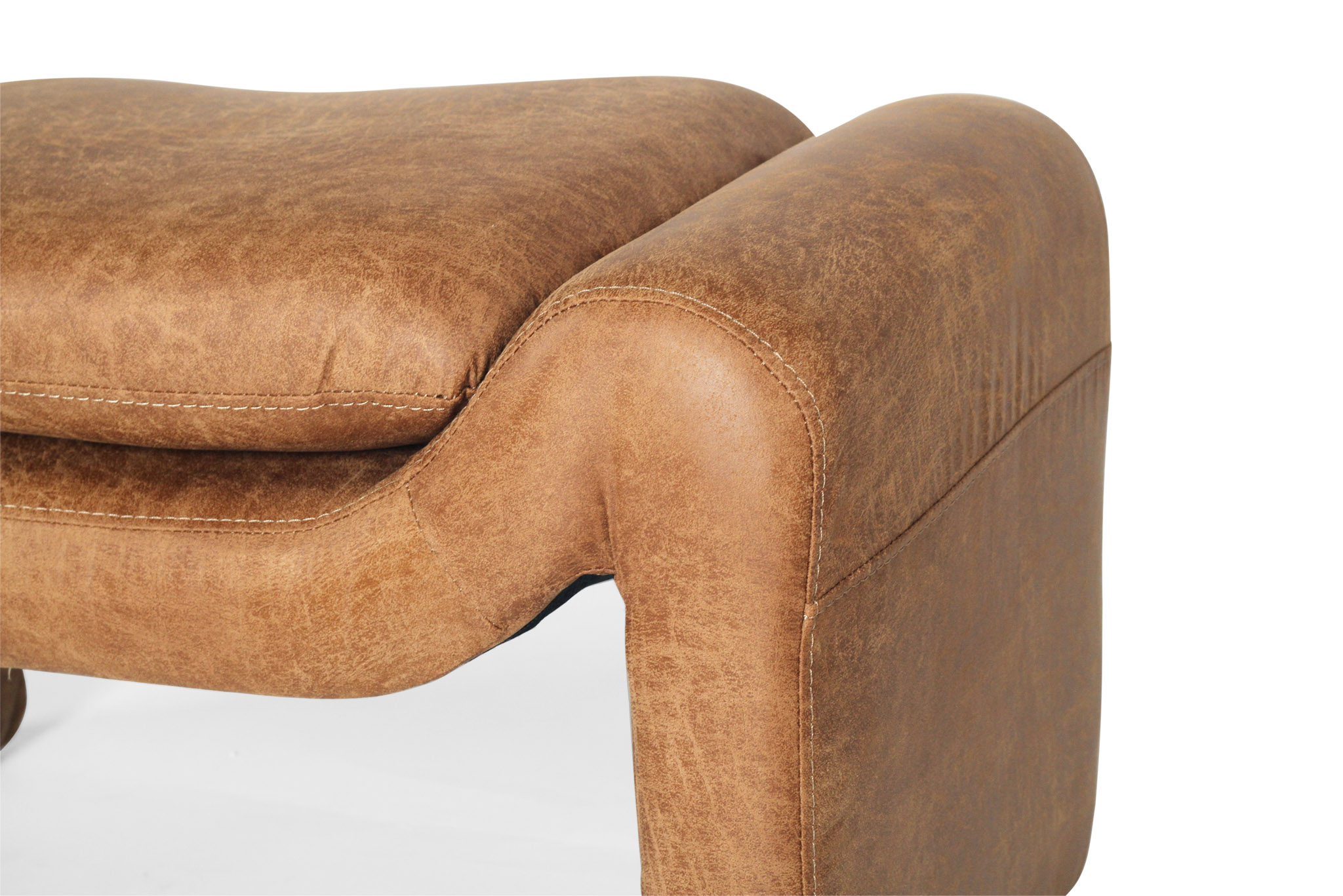 Freja Ottoman - Cognac Leather - Image 3