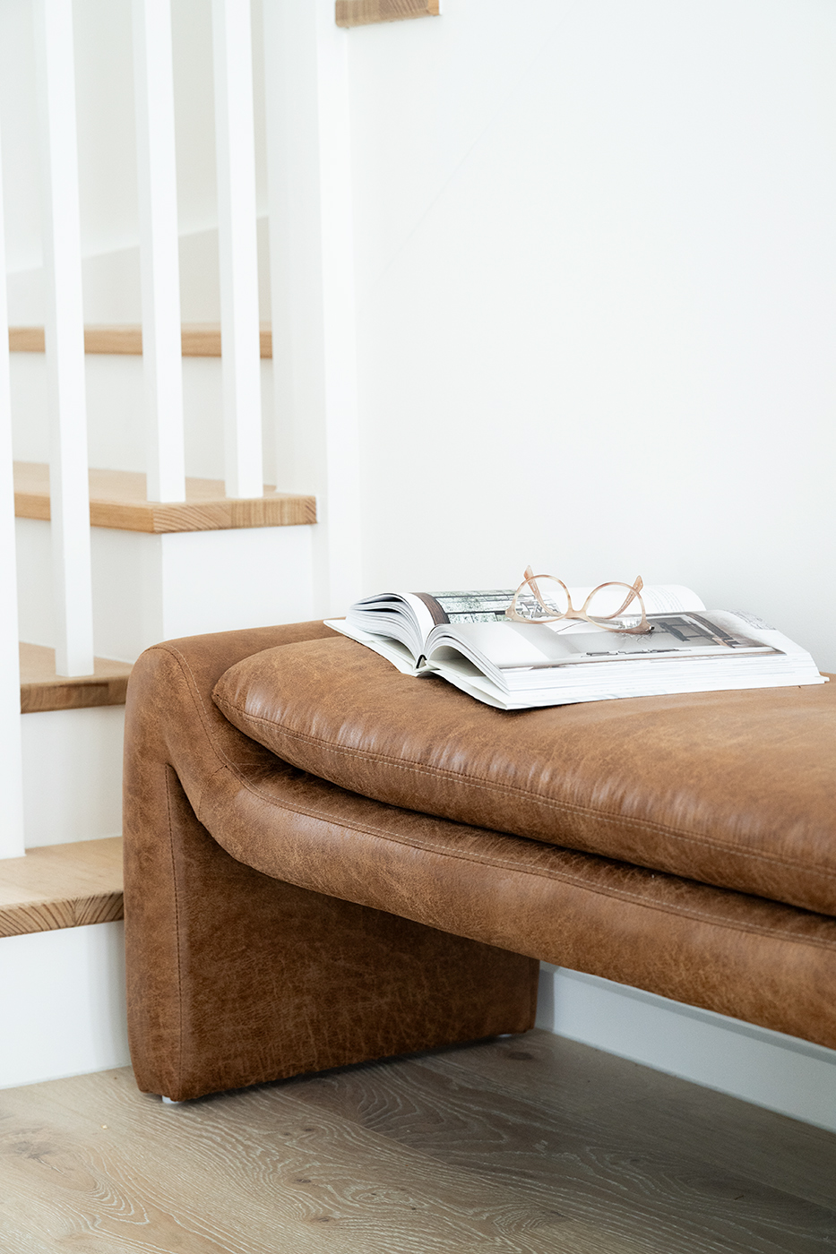 Freja Bench - Cognac Leather - Image 2