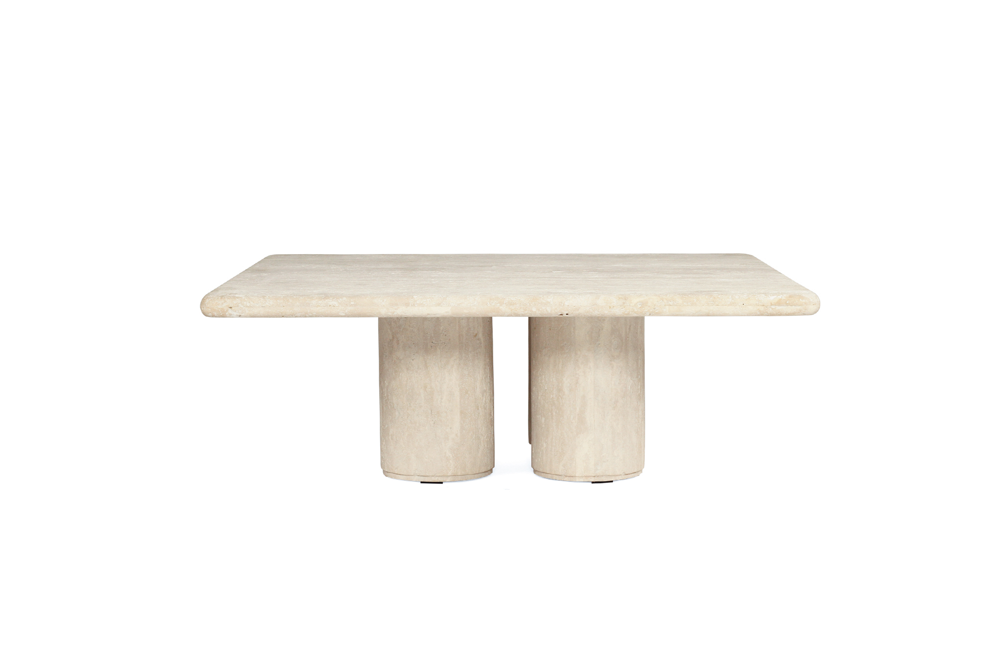 Geo Travertine Square Coffee Table - 100cm