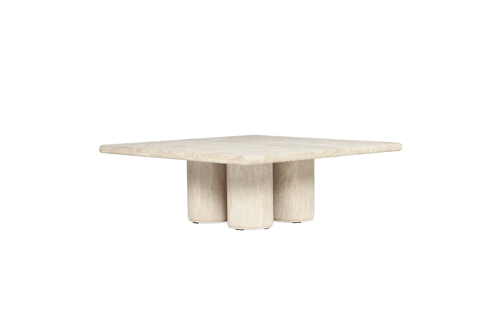 Geo Travertine Square Coffee Table - 100cm - Image 3