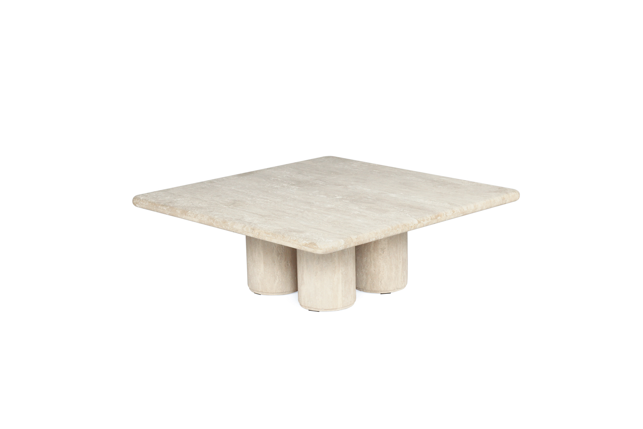 Geo Travertine Square Coffee Table - 100cm - Image 6
