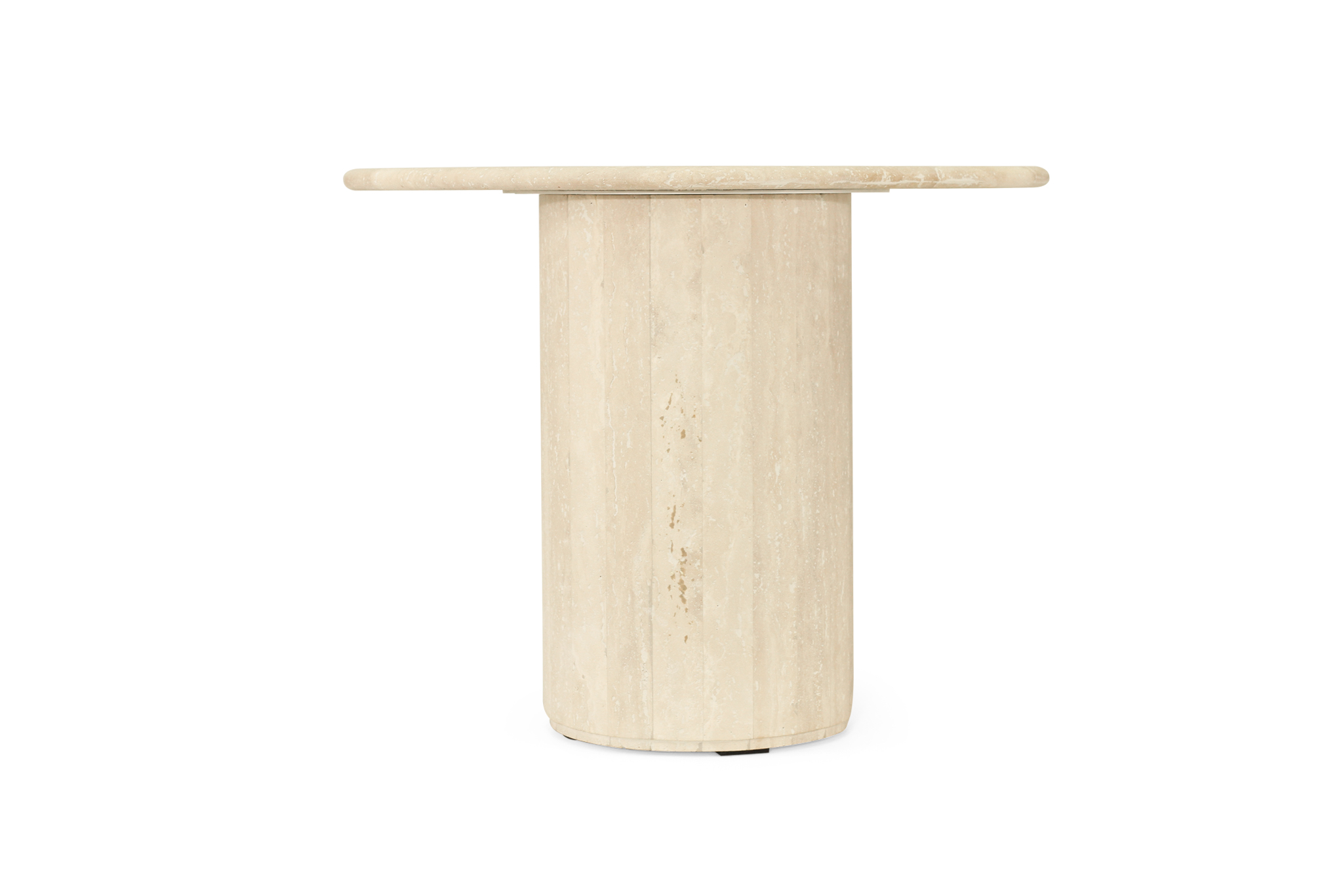 Geo Travertine Organic Side Table - 58cm - Image 5