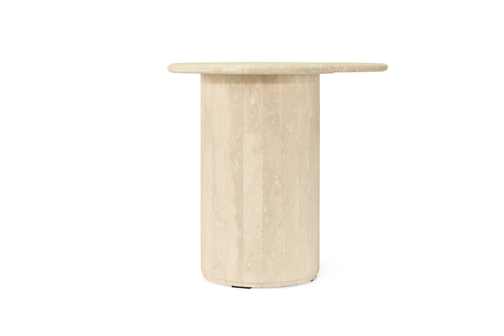 Geo Travertine Organic Side Table - 58cm - Image 6