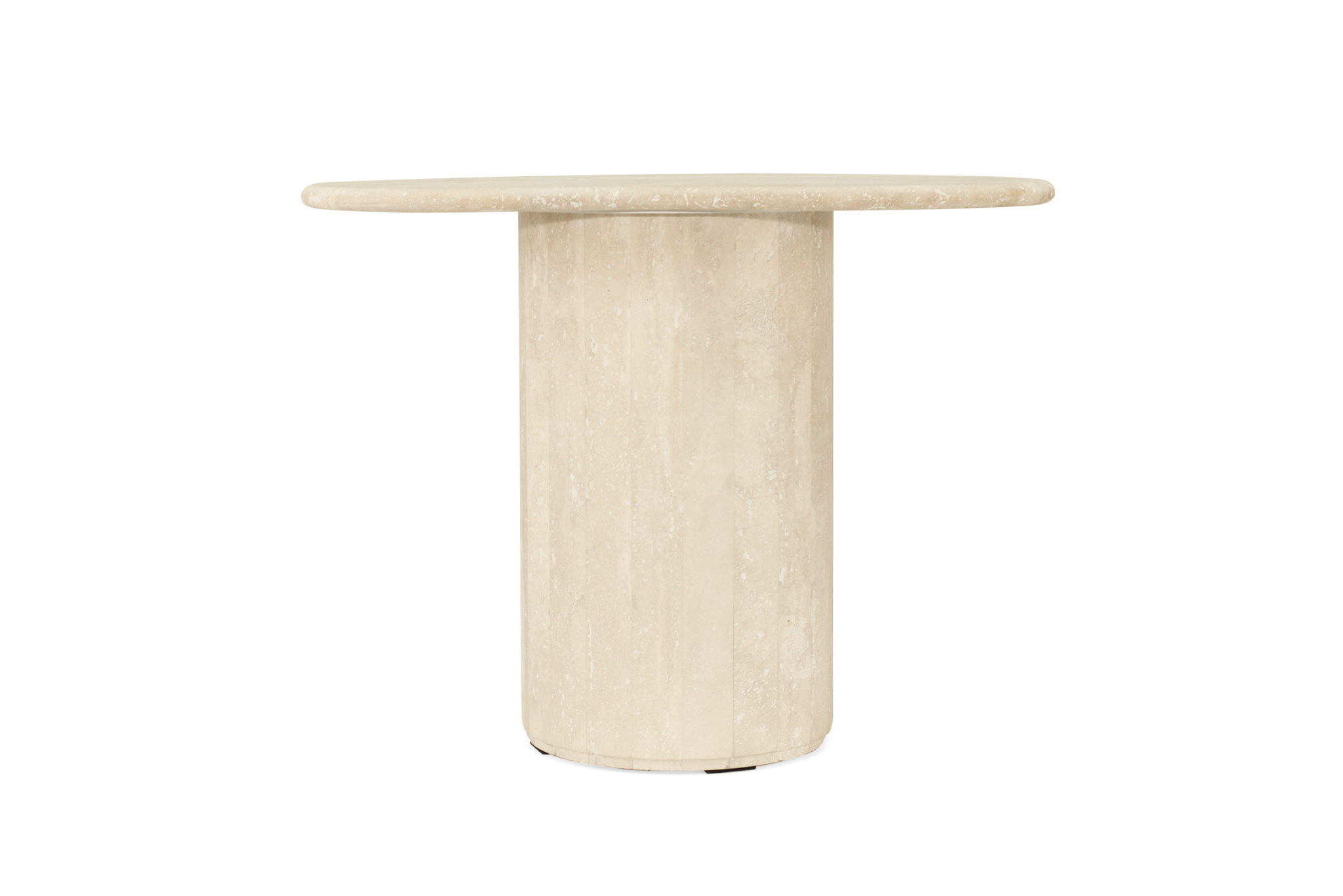 Geo Travertine Organic Side Table - 58cm - Image 8