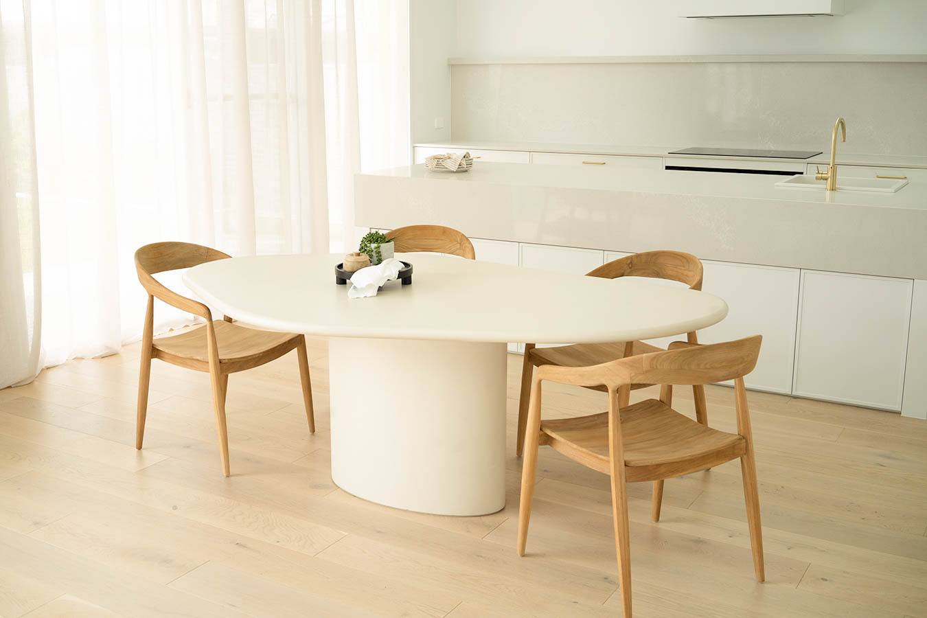 Lorenzo Organic Dining Table - 2m - Latte - Image 14