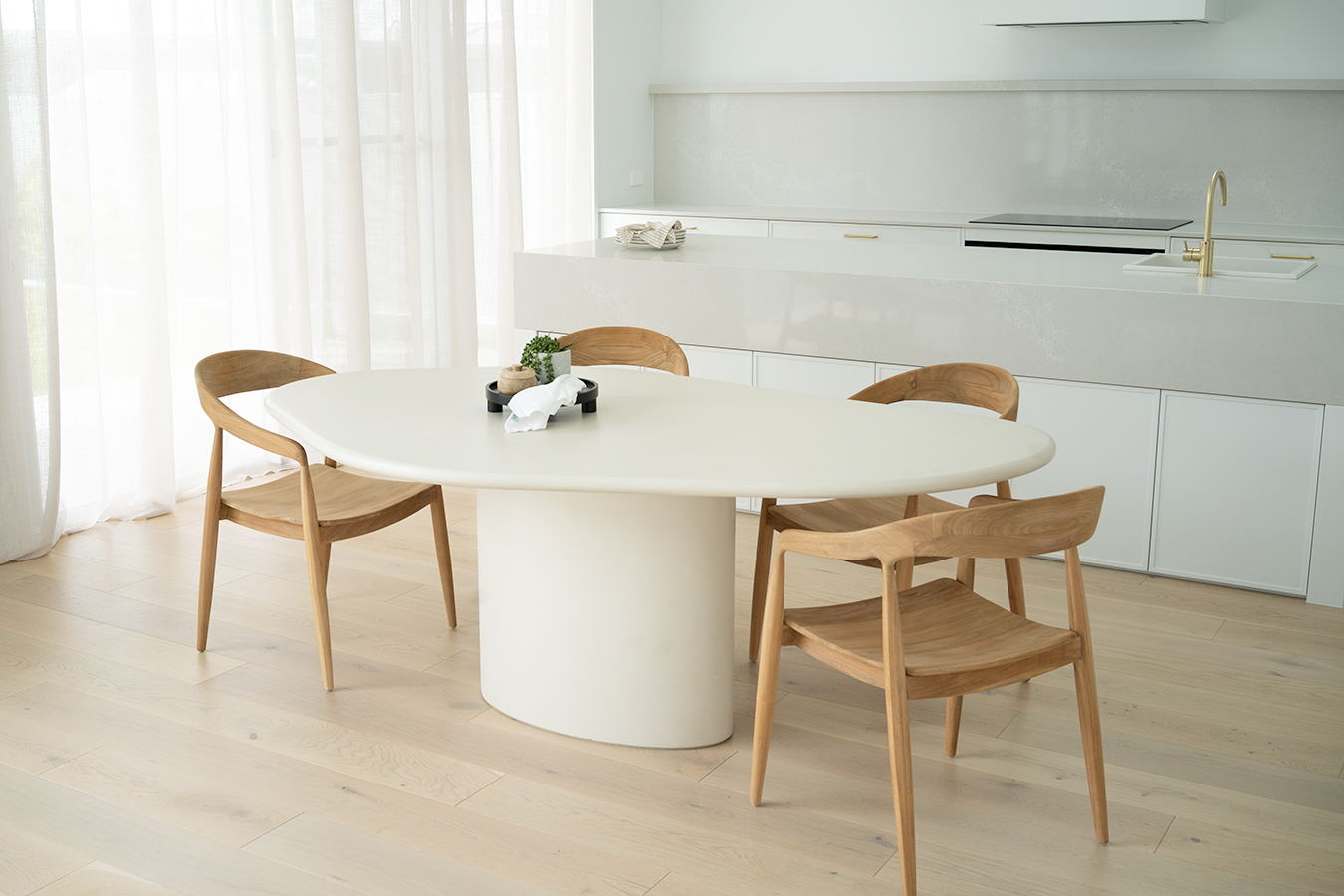 Lorenzo Organic Dining Table - 2m - Ivory - Image 2