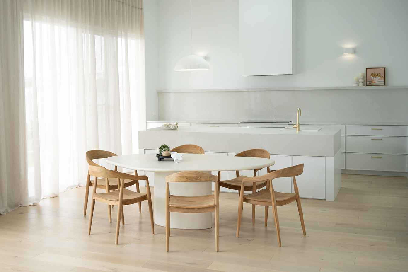 Lorenzo Organic Dining Table - 2m - Ivory - Image 15