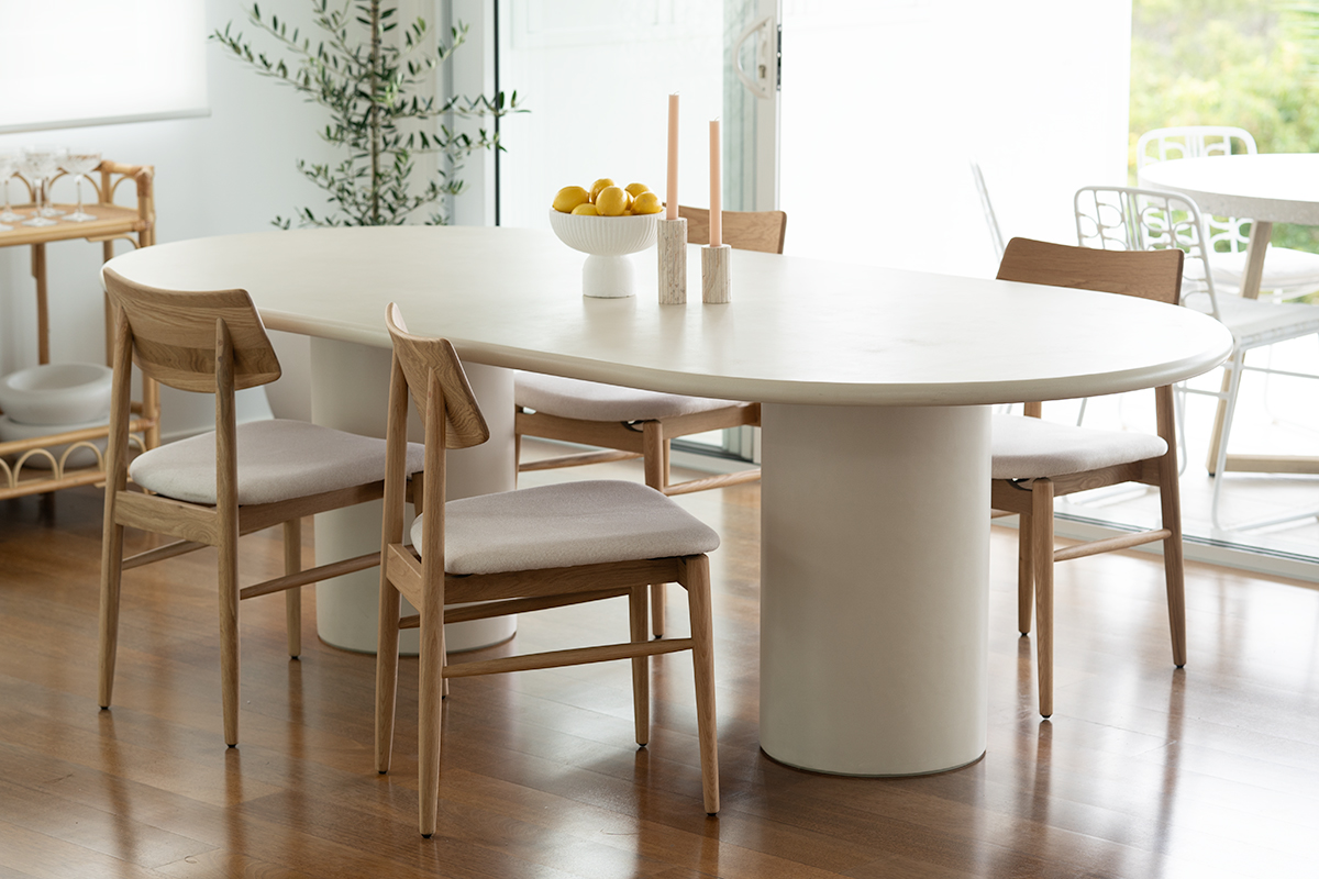Lorenzo Oval Dining Table - 2.4m - Ivory - Image 16