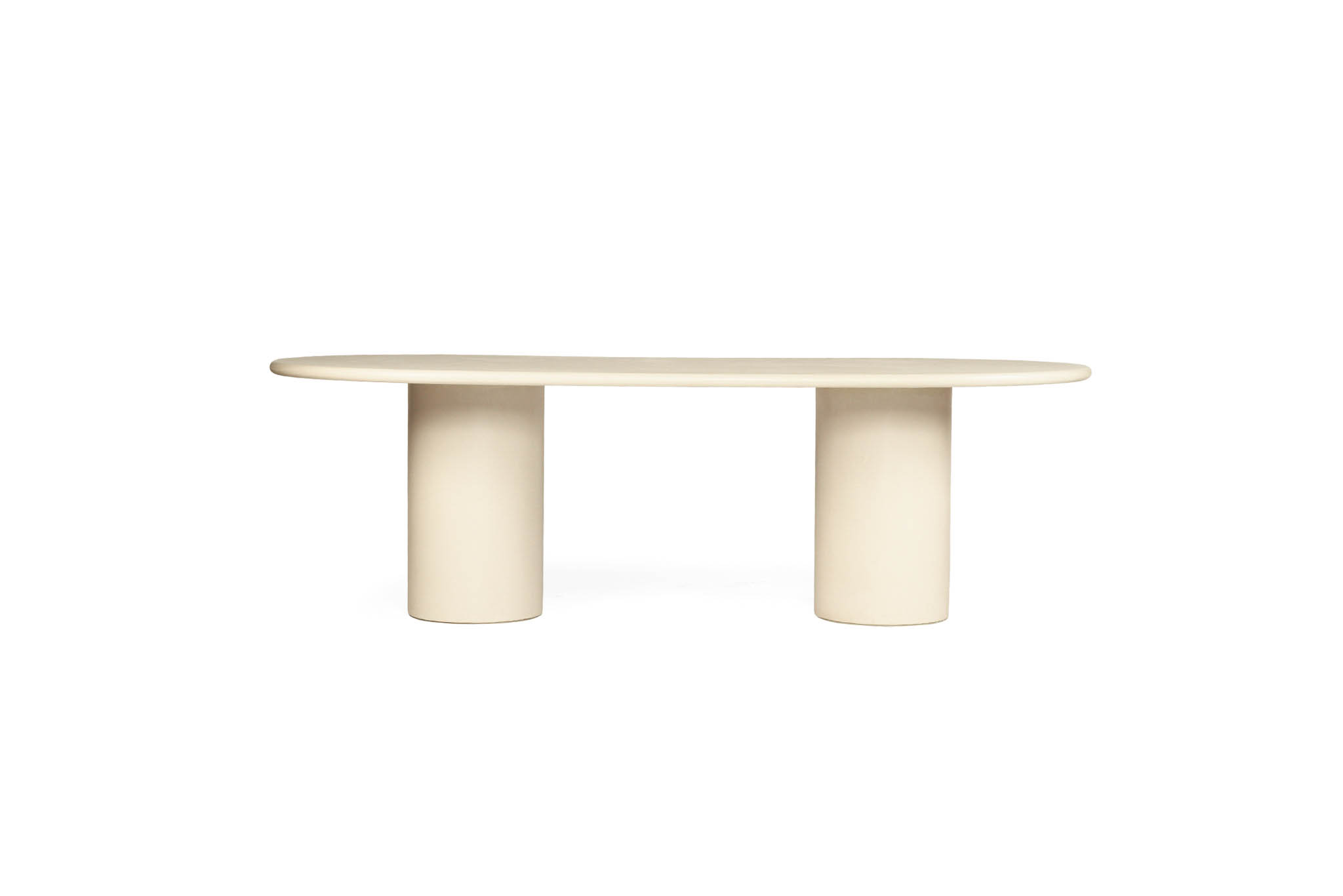 Lorenzo Oval Dining Table - 2.4m - Latte - Image 5