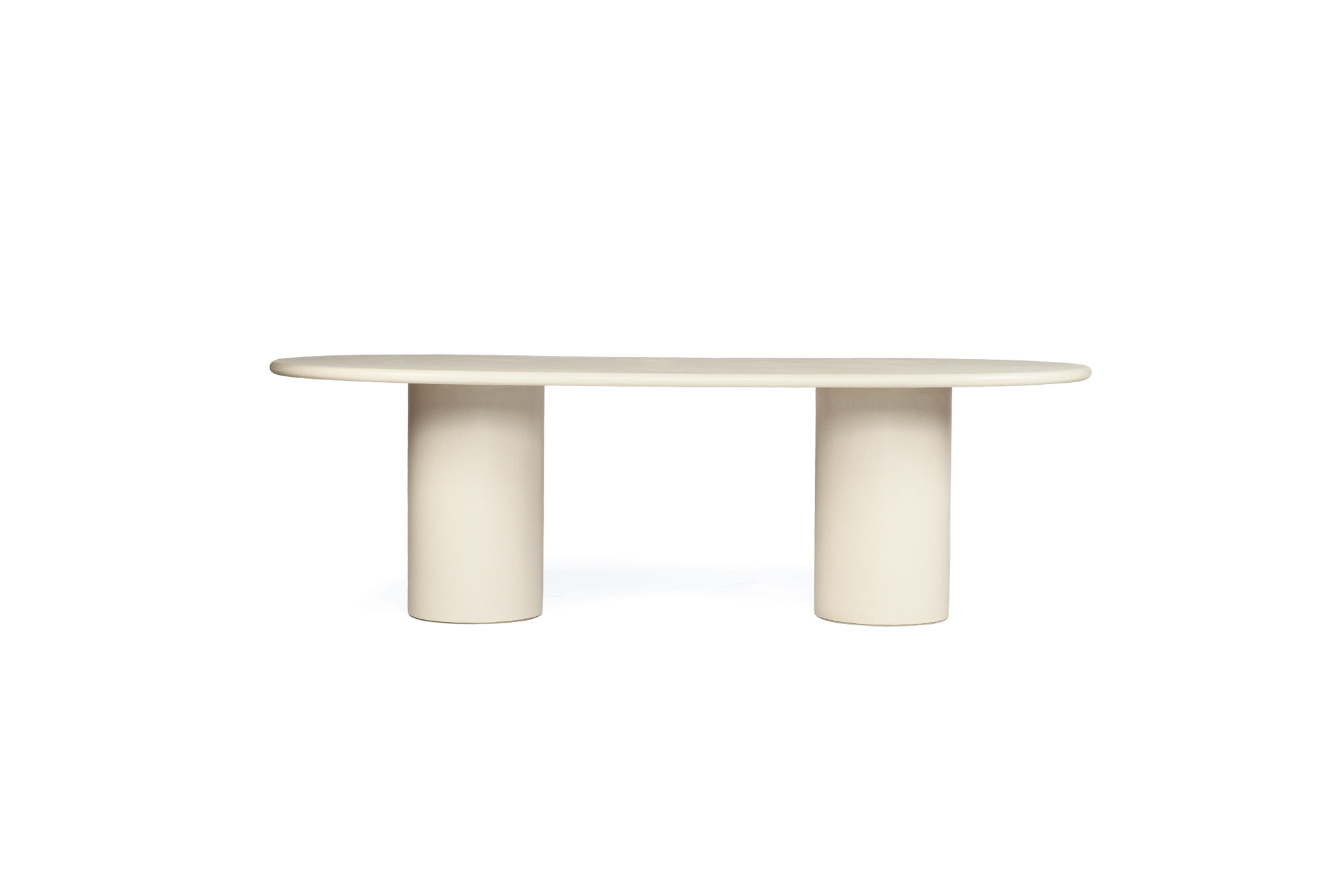 Lorenzo Oval Dining Table - 2.4m - Ivory - Image 6