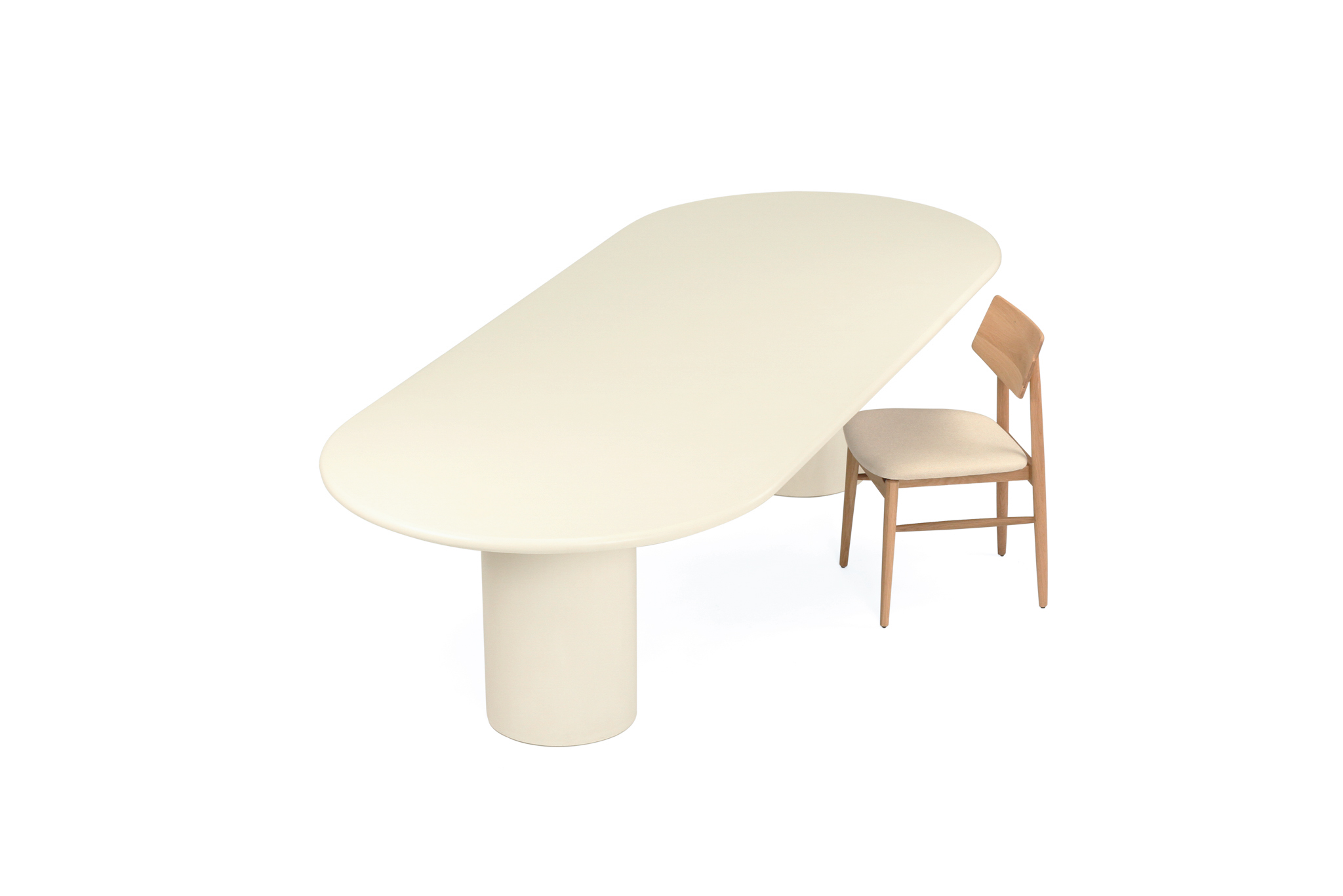 Lorenzo Oval Dining Table - 3m - Latte - Image 9