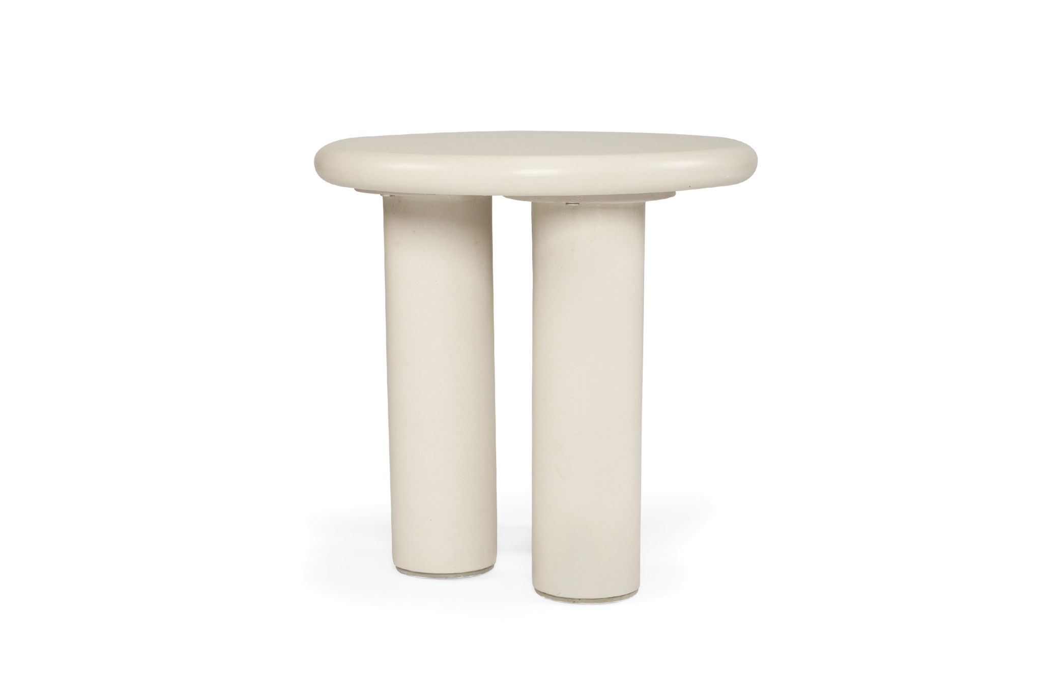 Lorenzo Pillars Round Side Table - 45cm - Latte - Image 4