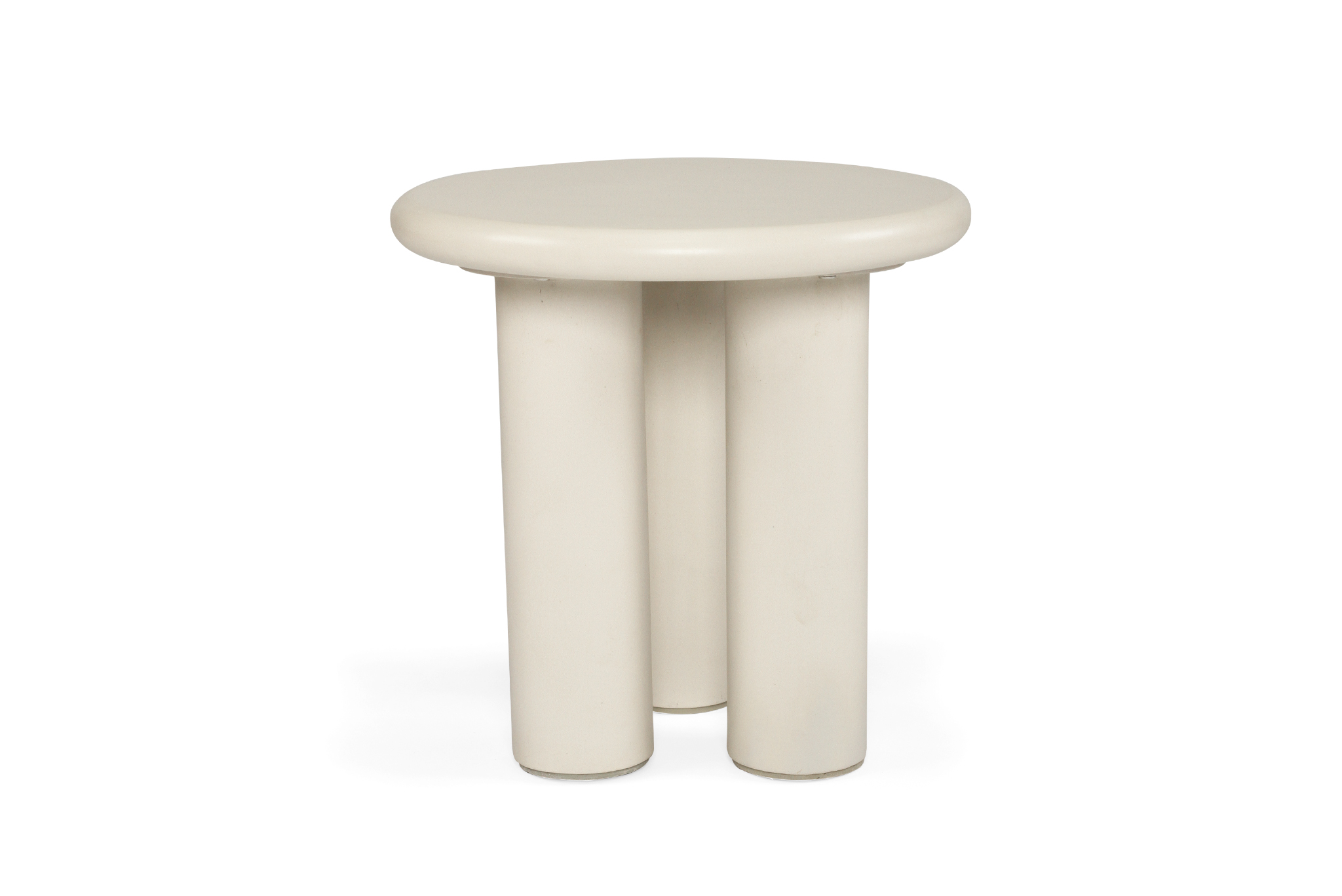 Lorenzo Pillars Round Side Table - 45cm - Latte - Image 5