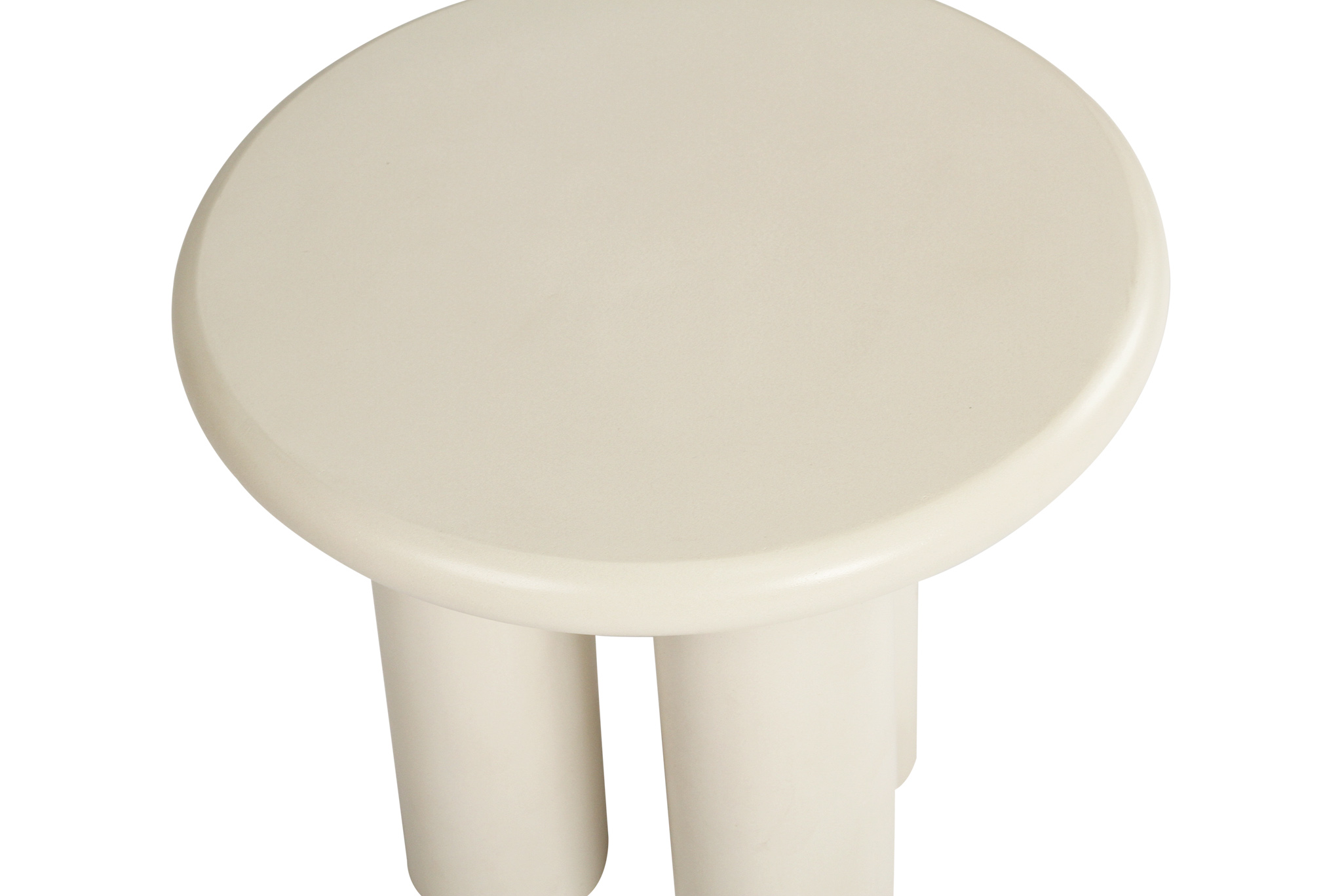 Lorenzo Pillars Round Side Table - 45cm - Latte - Image 6