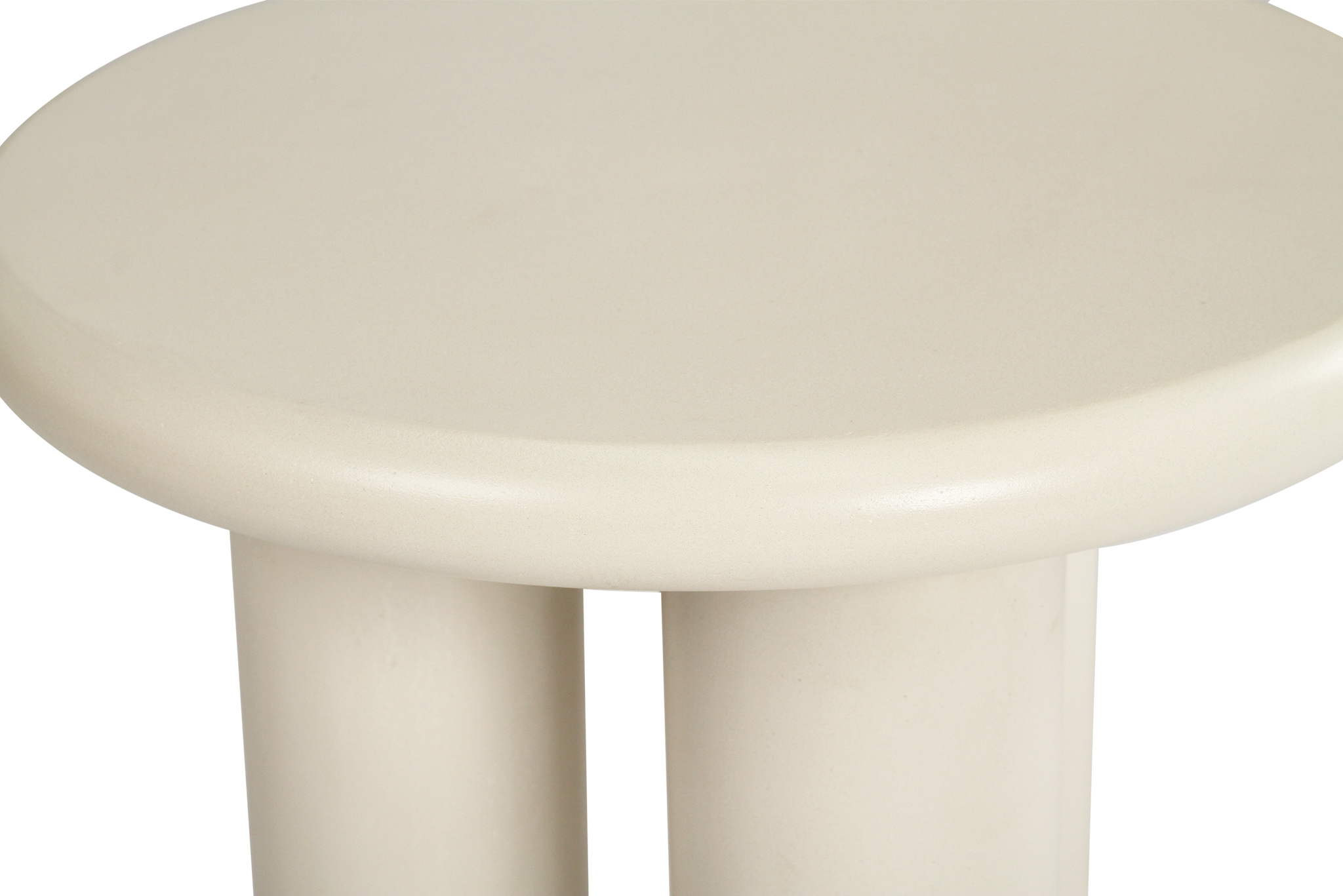 Lorenzo Pillars Round Side Table - 45cm - Latte - Image 7