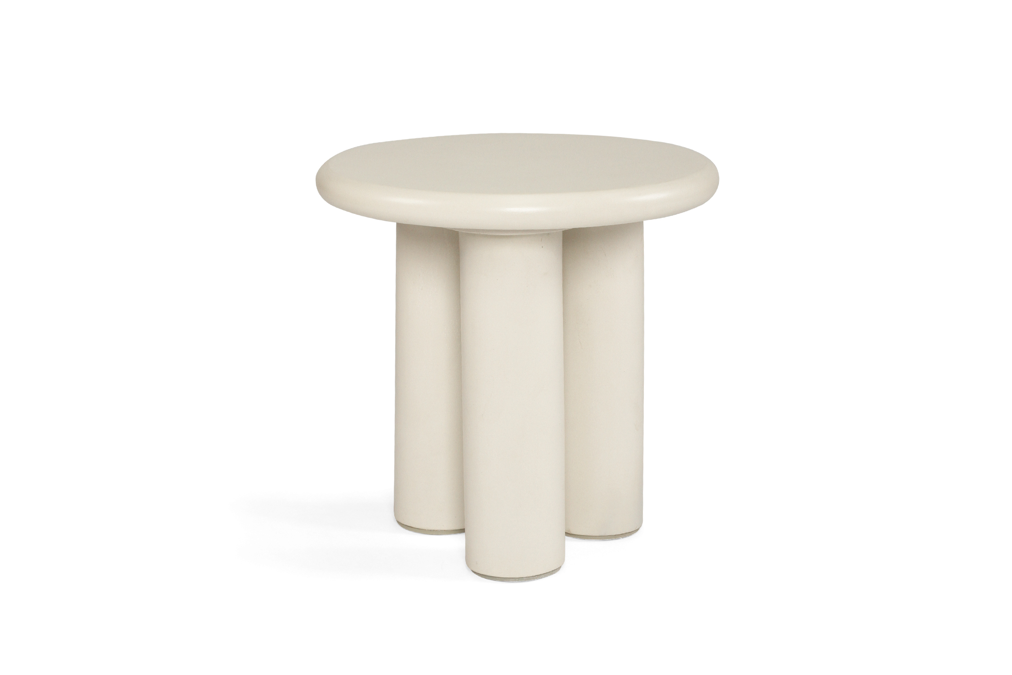 Lorenzo Pillars Round Side Table - 45cm - Latte - Image 8