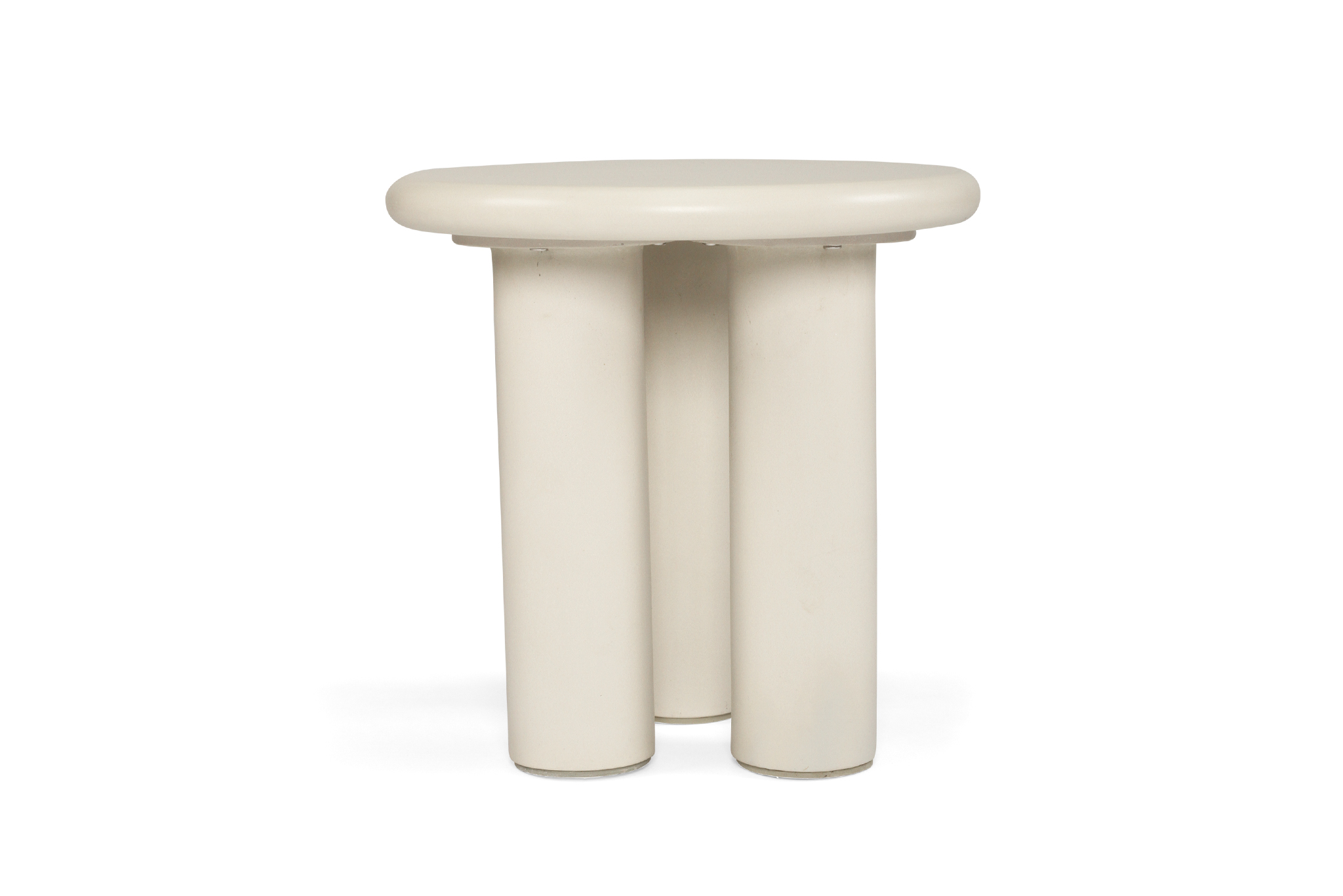 Lorenzo Pillars Round Side Table - 45cm - Latte - Image 9